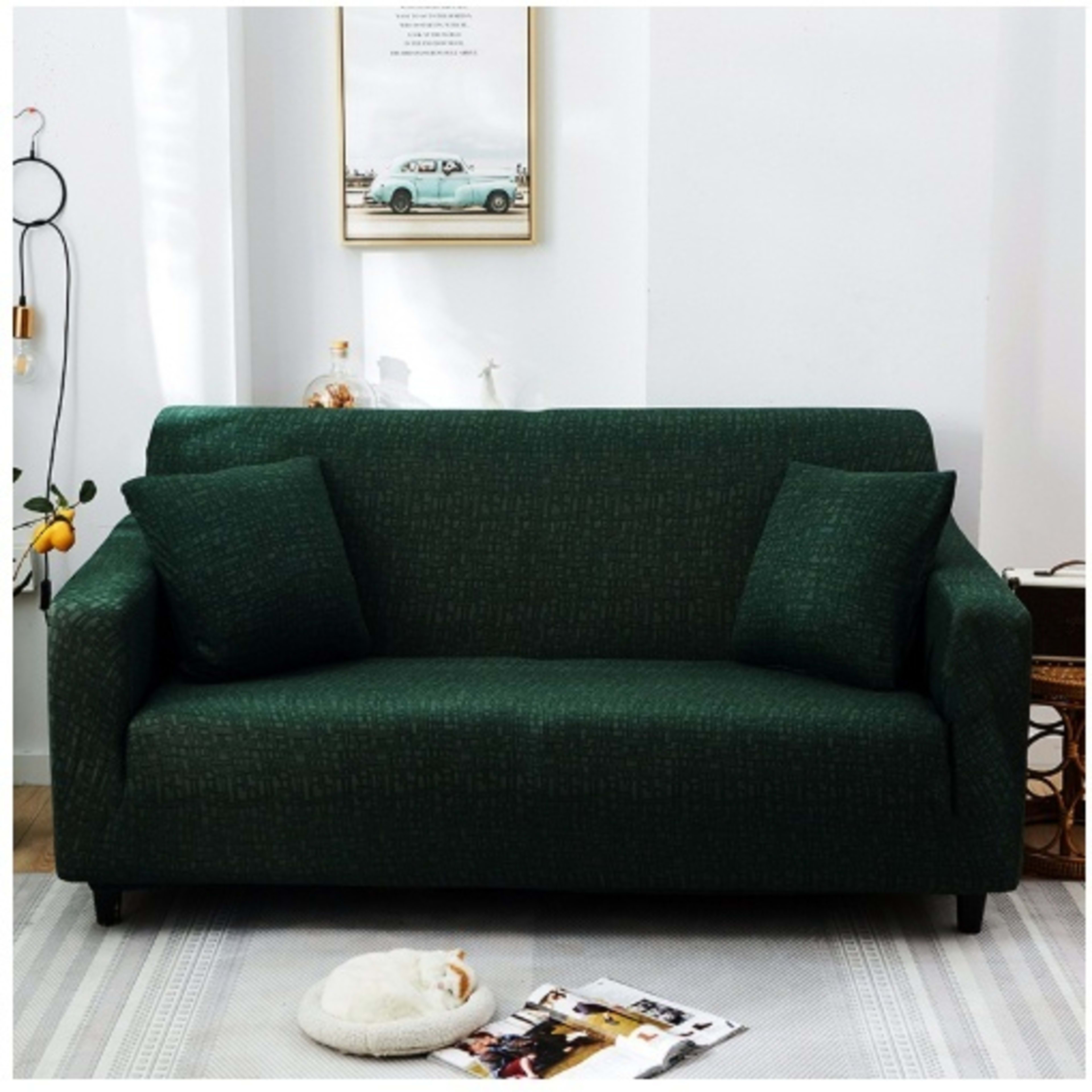 All-in-One Stretchable Non-Slip Sofa Cover - Universal Fit Elastic Slipcover for Living Room Couch 2