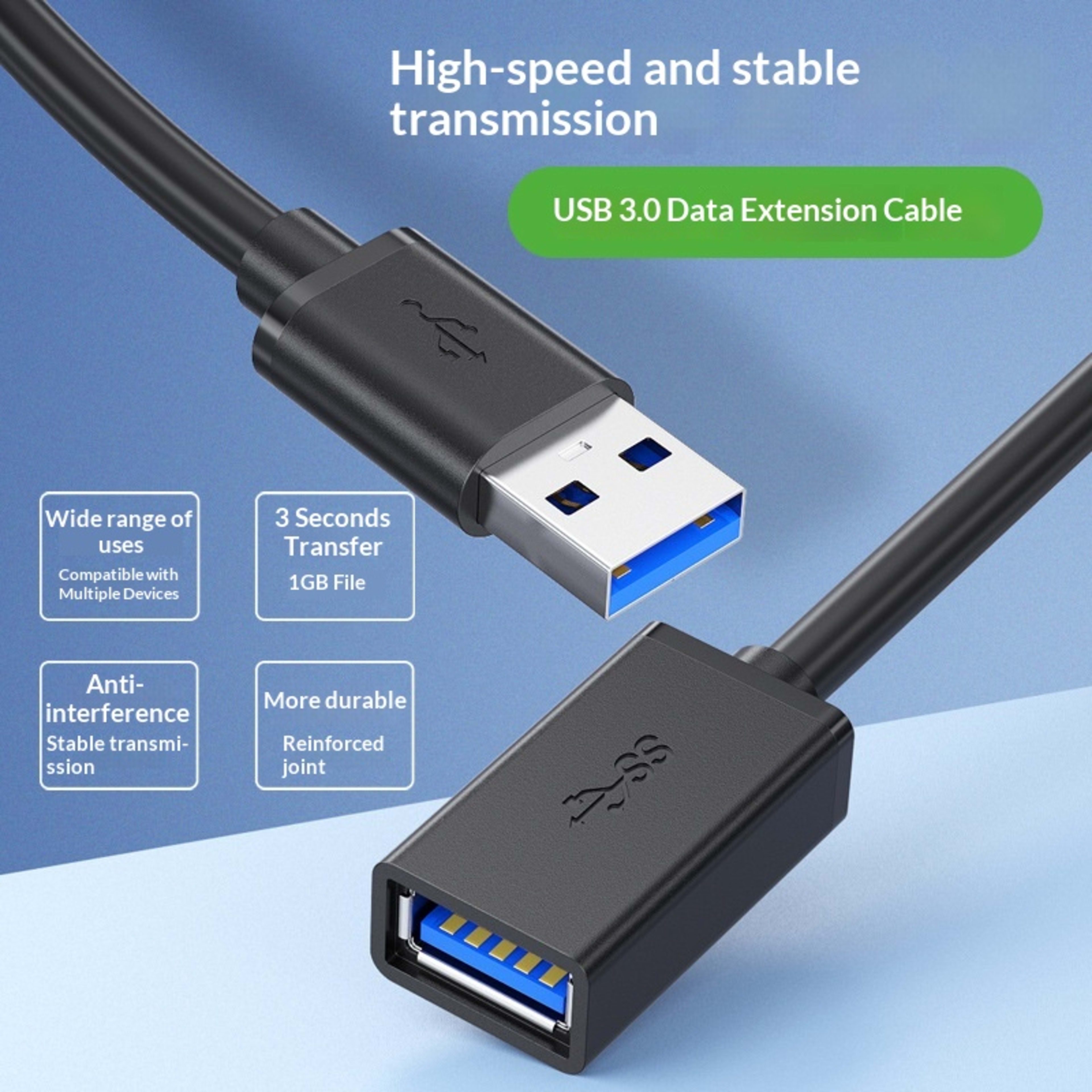 USB 3.0 Male-to-female Data Extension Cable 5