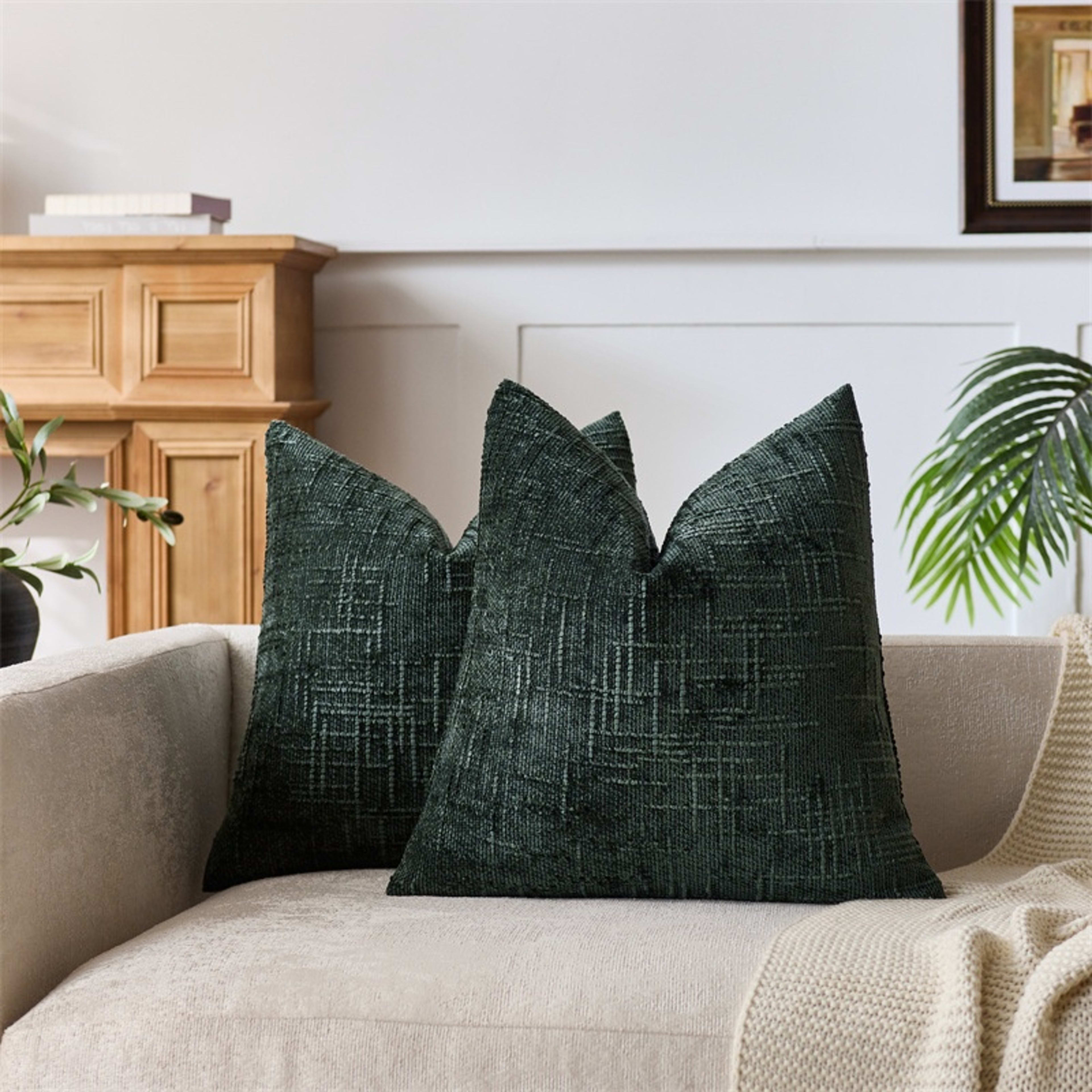 Bamboo-Section Chenille Home Throw Pillow 2