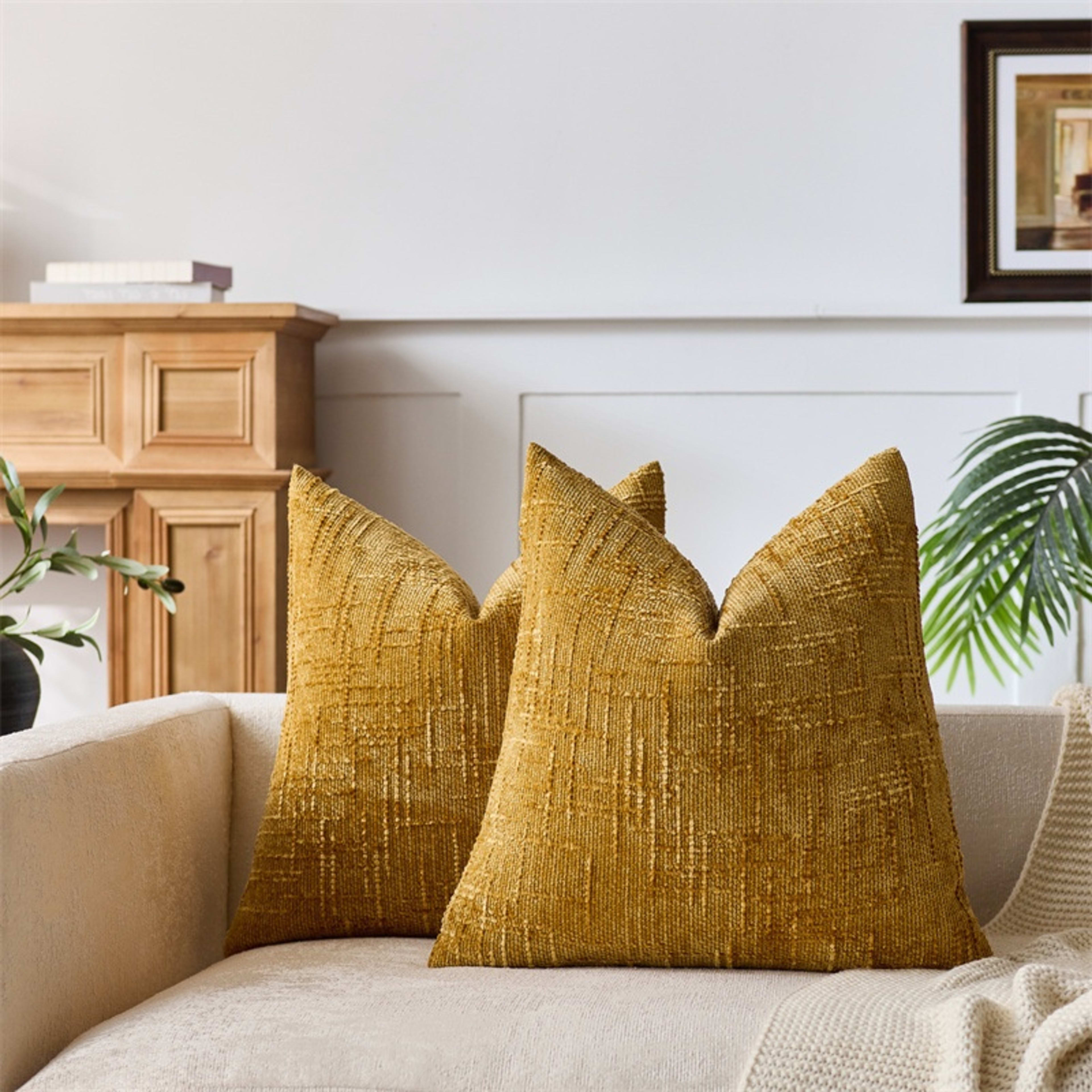 Bamboo-Section Chenille Home Throw Pillow 3