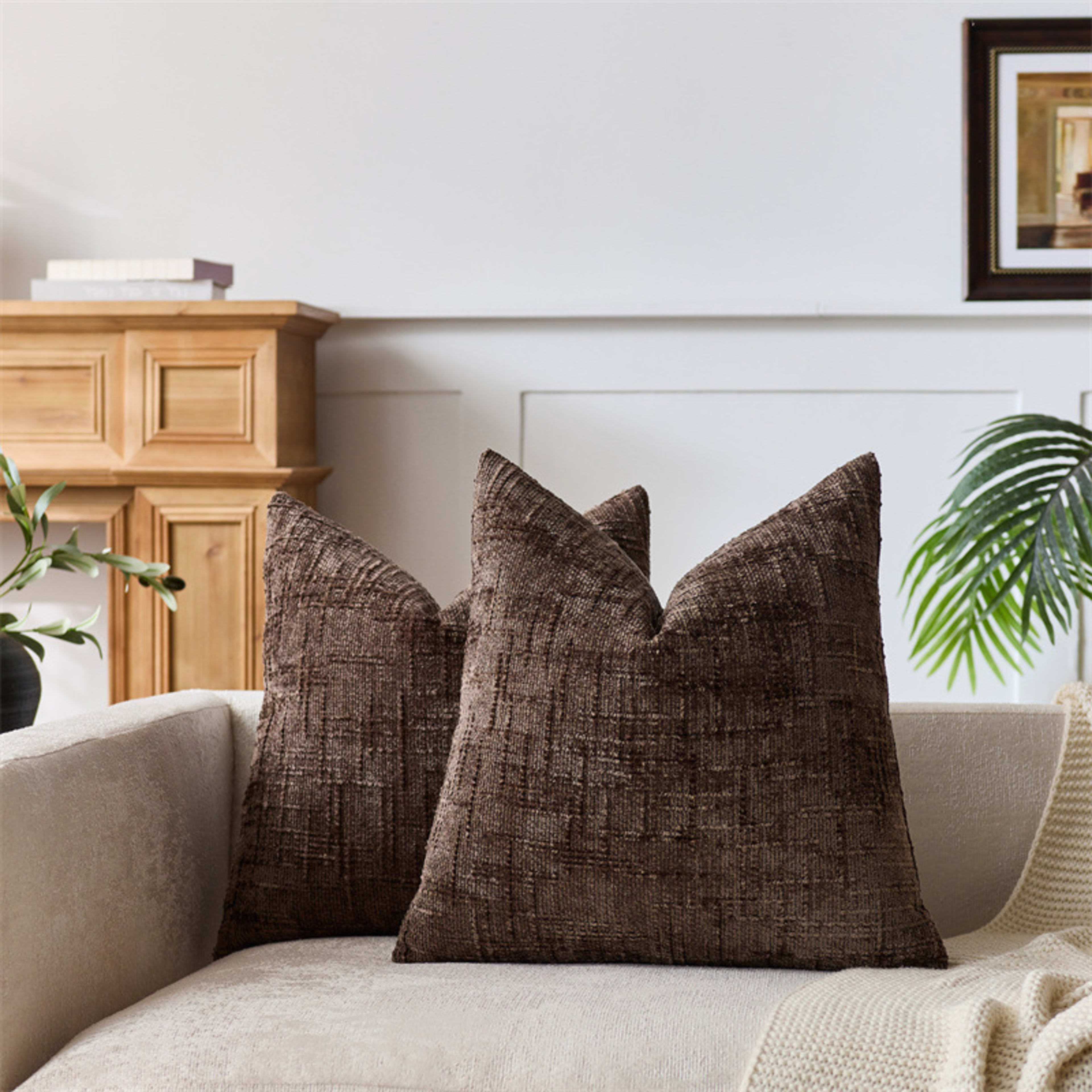 Bamboo-Section Chenille Home Throw Pillow 12
