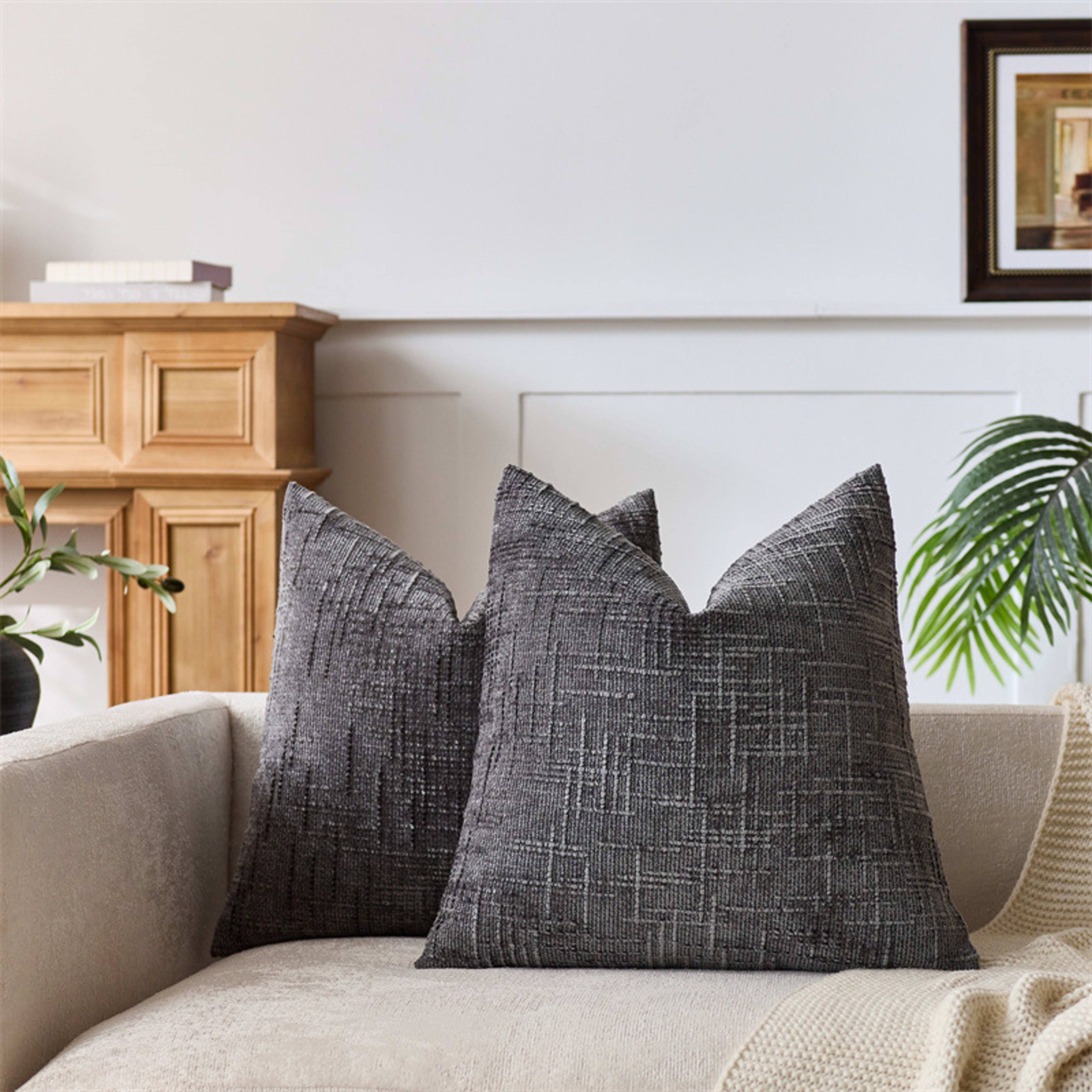 Bamboo-Section Chenille Home Throw Pillow