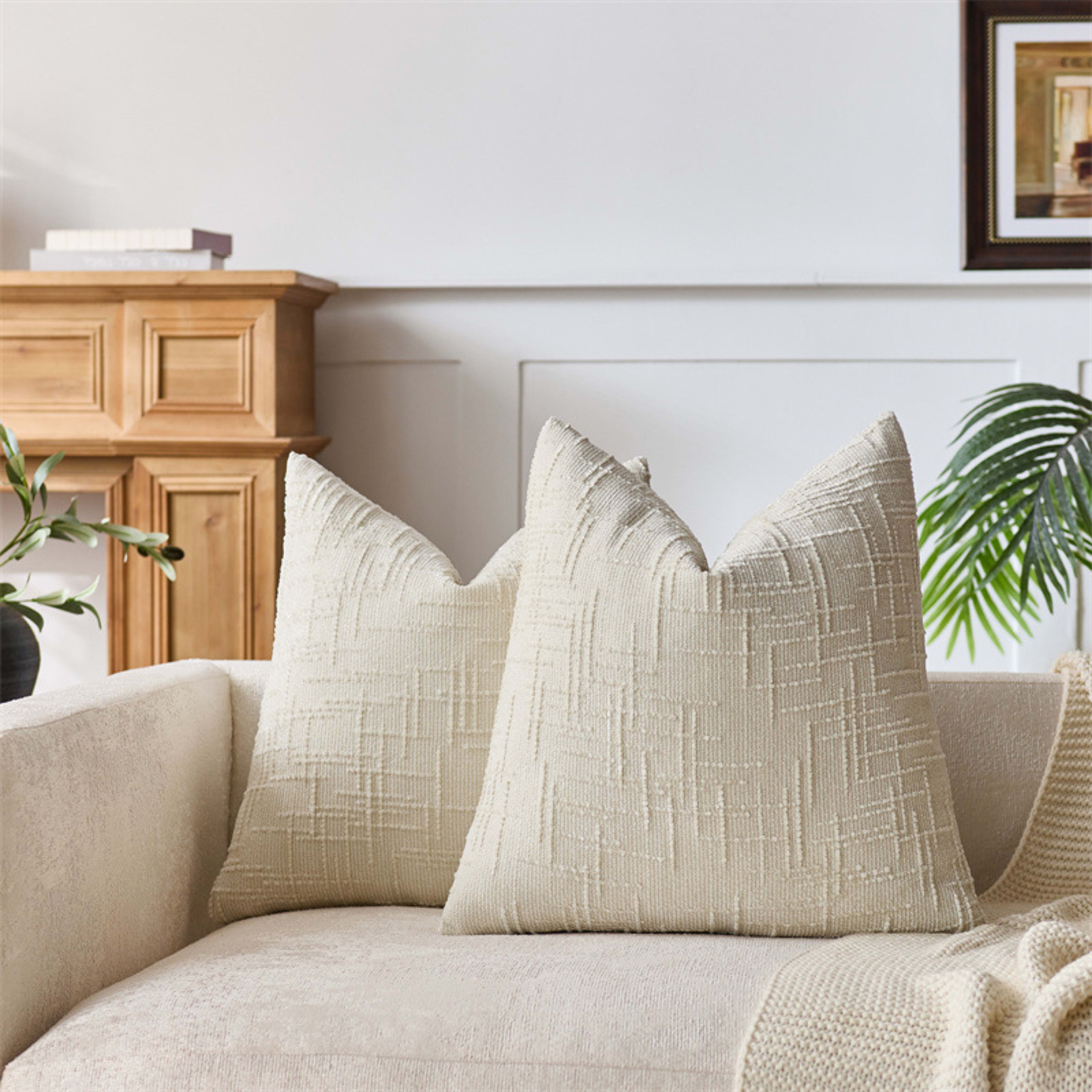 Bamboo-Section Chenille Home Throw Pillow 8