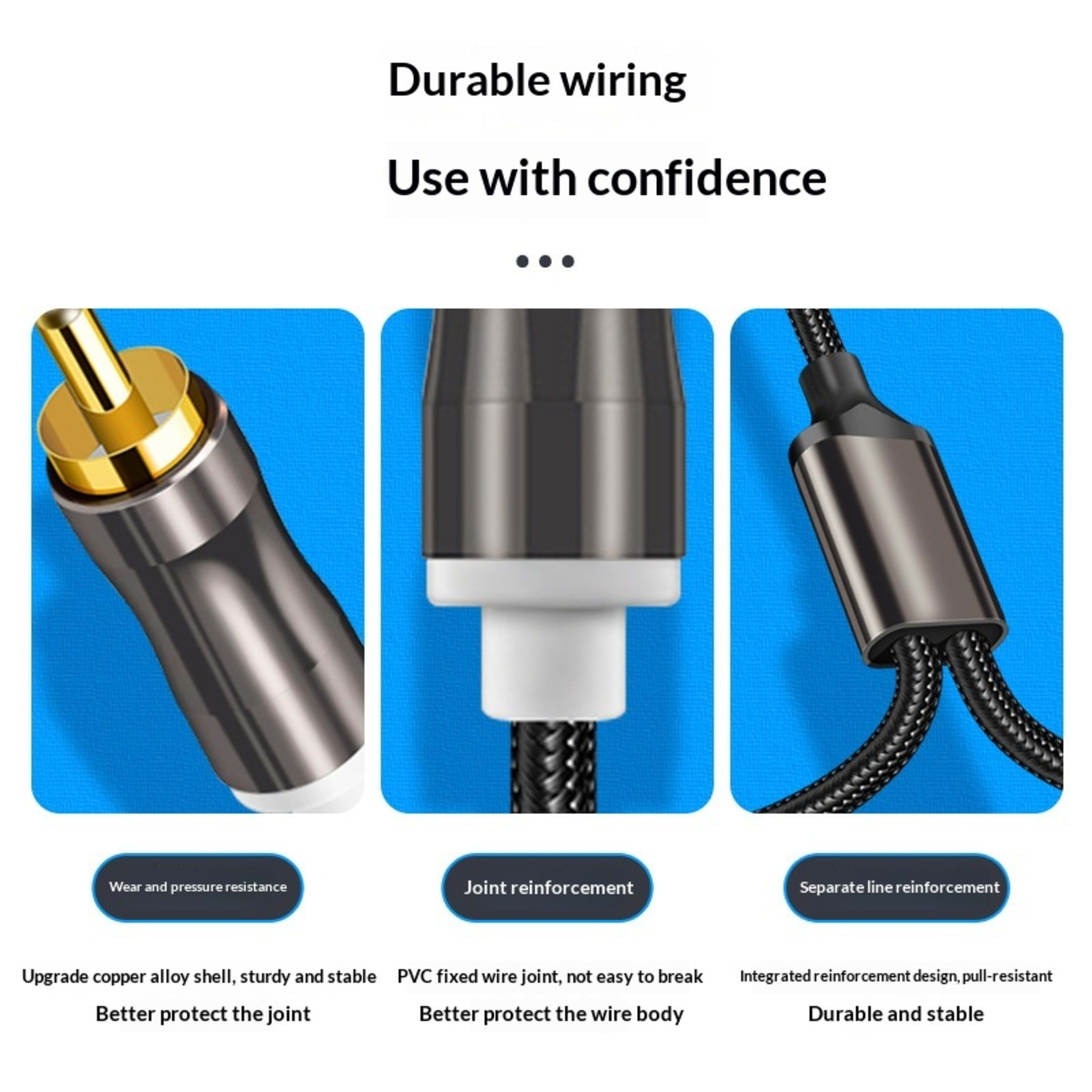 One-to-two 3.5mm To Dual RCA Audio Cable