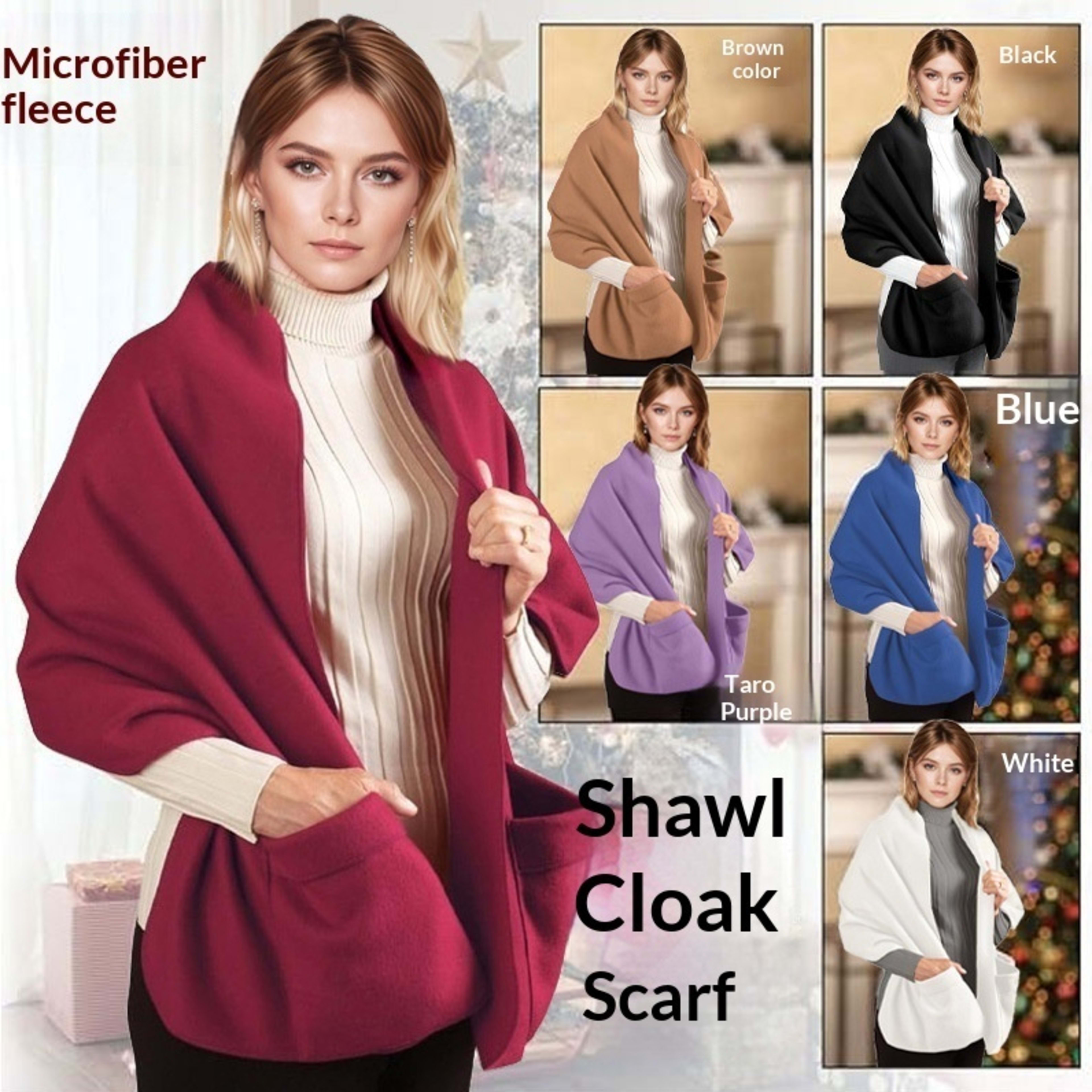 Thickened Minimalist Pocket Scarf For Europe And America 6