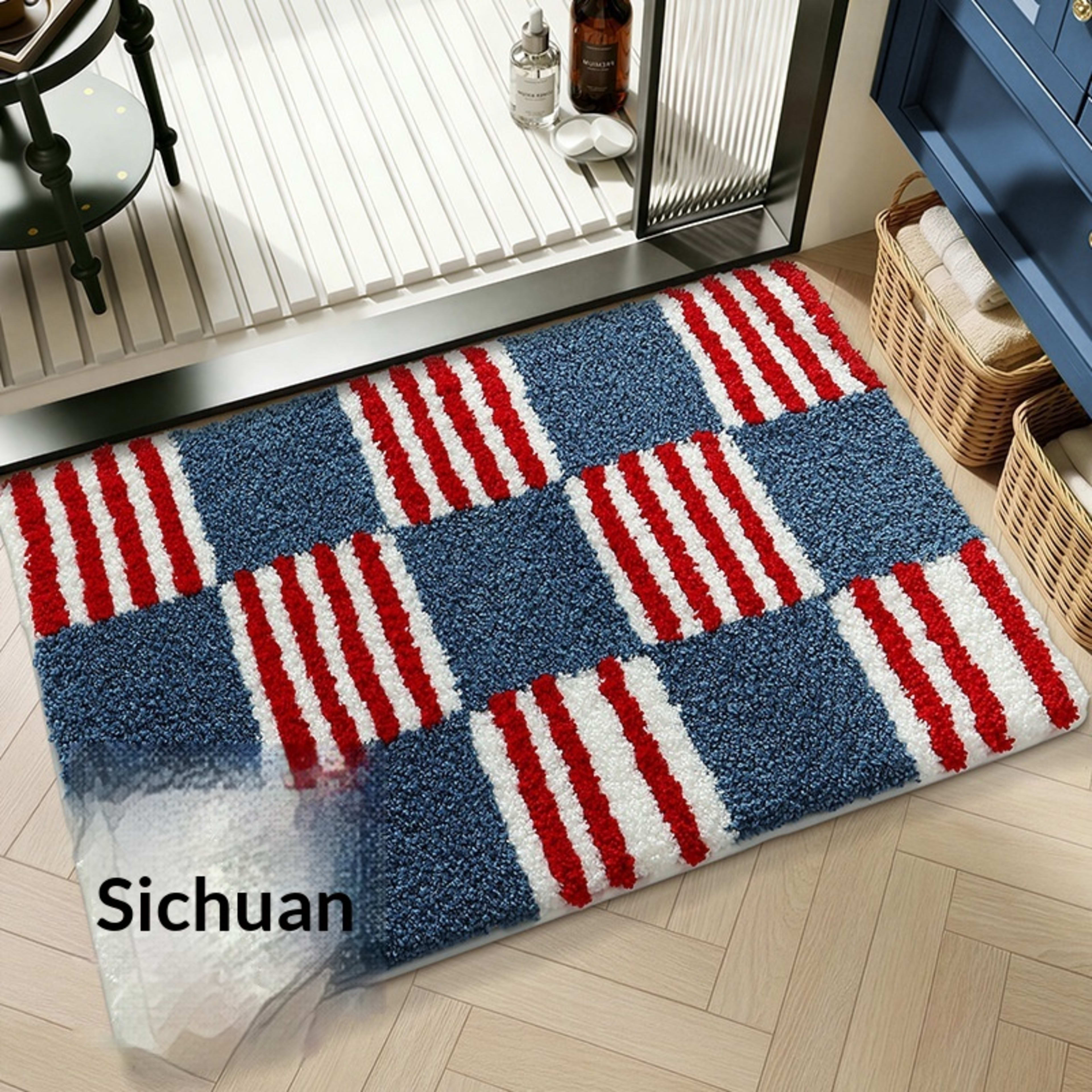 Water-absorbent Non-slip Geometric Lattice Floor Mat 11