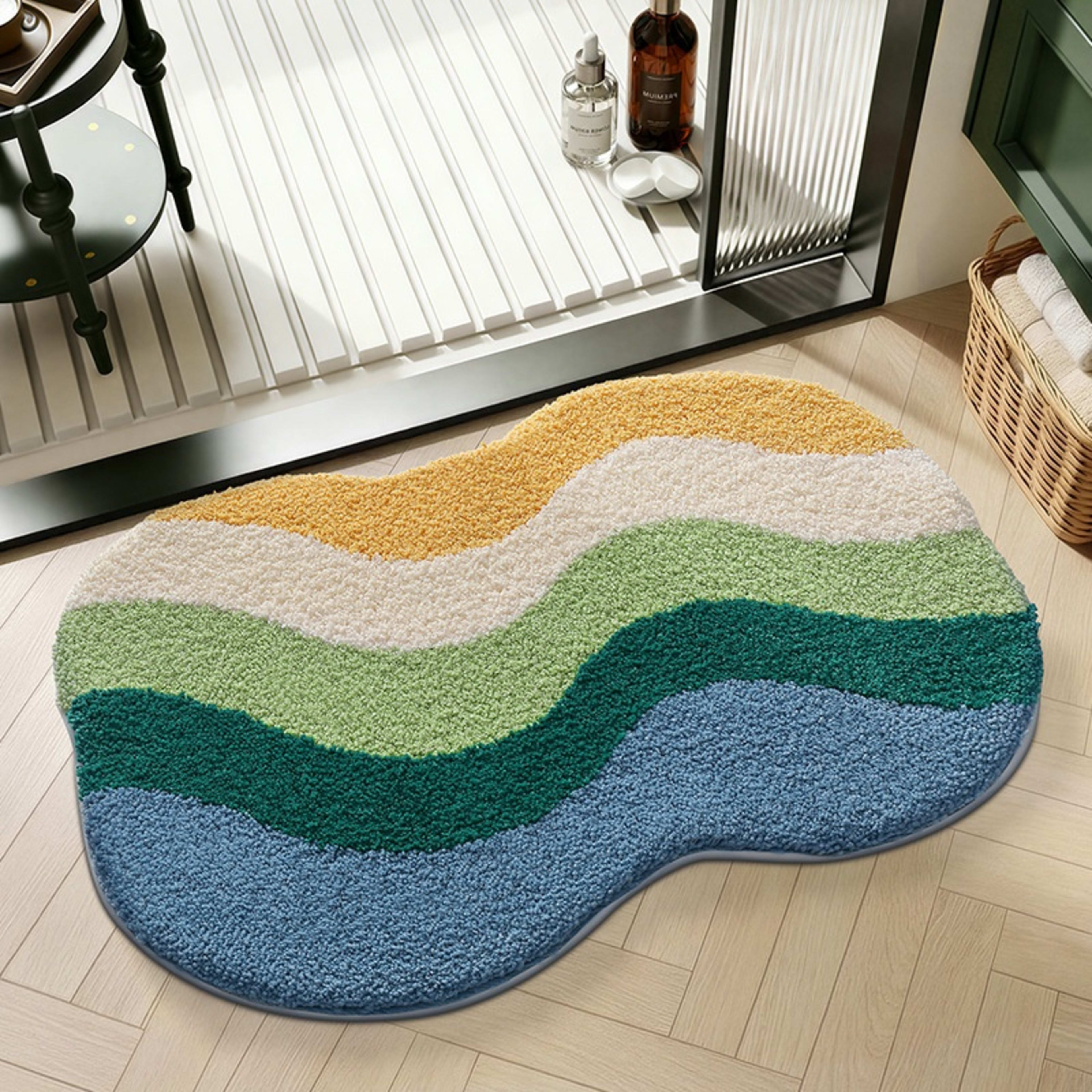 Water-absorbent Non-slip Geometric Lattice Floor Mat 3