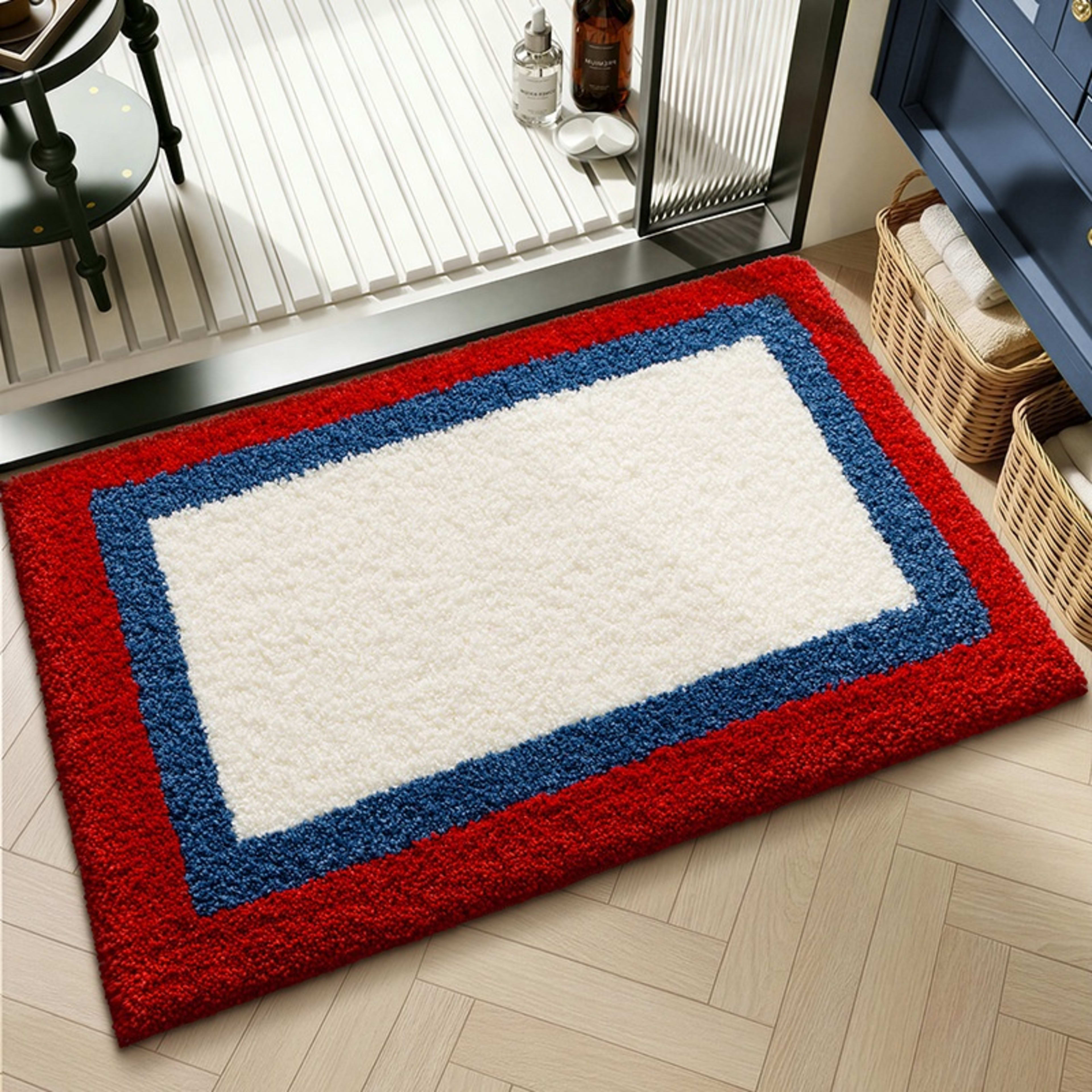 Water-absorbent Non-slip Geometric Lattice Floor Mat 13