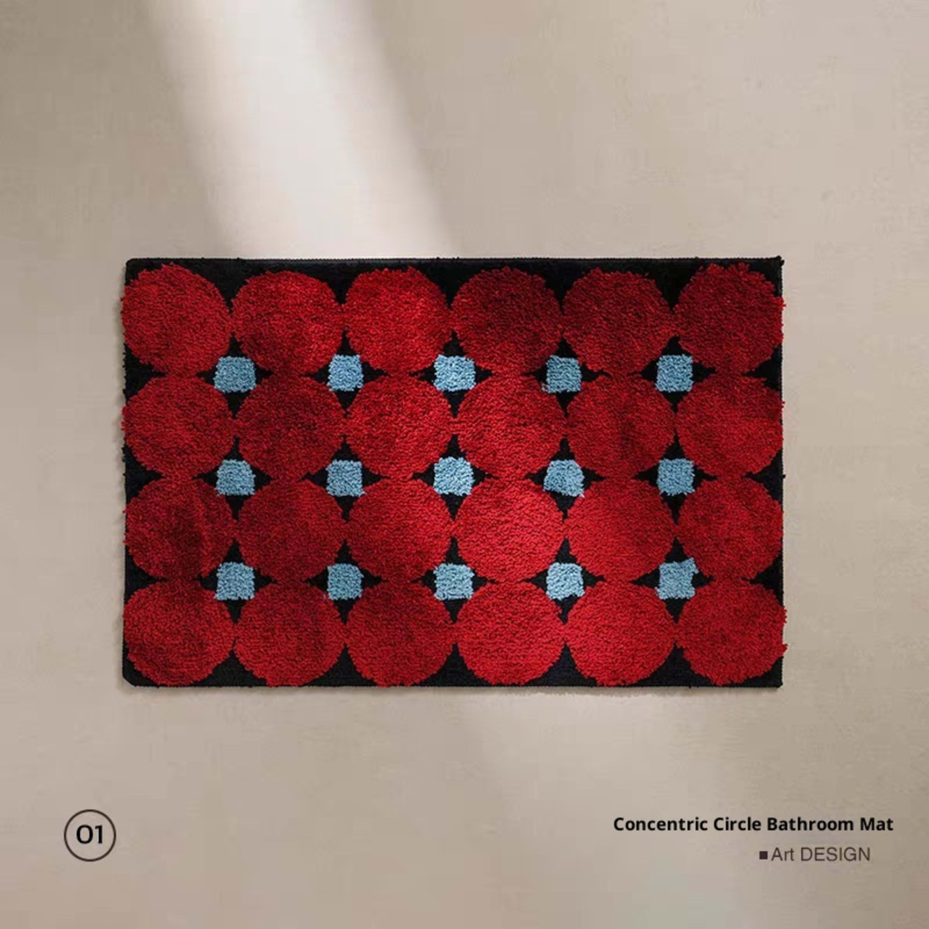 Water-absorbent Non-slip Geometric Lattice Floor Mat 2