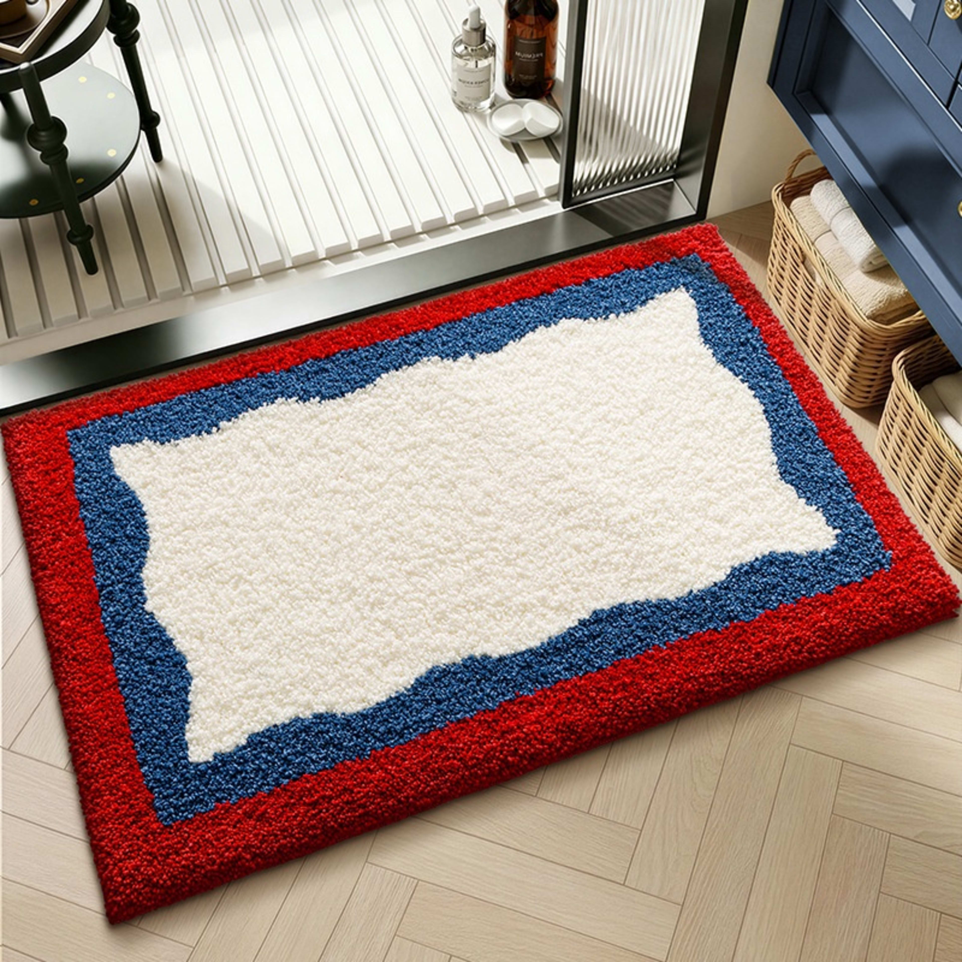 Water-absorbent Non-slip Geometric Lattice Floor Mat 10