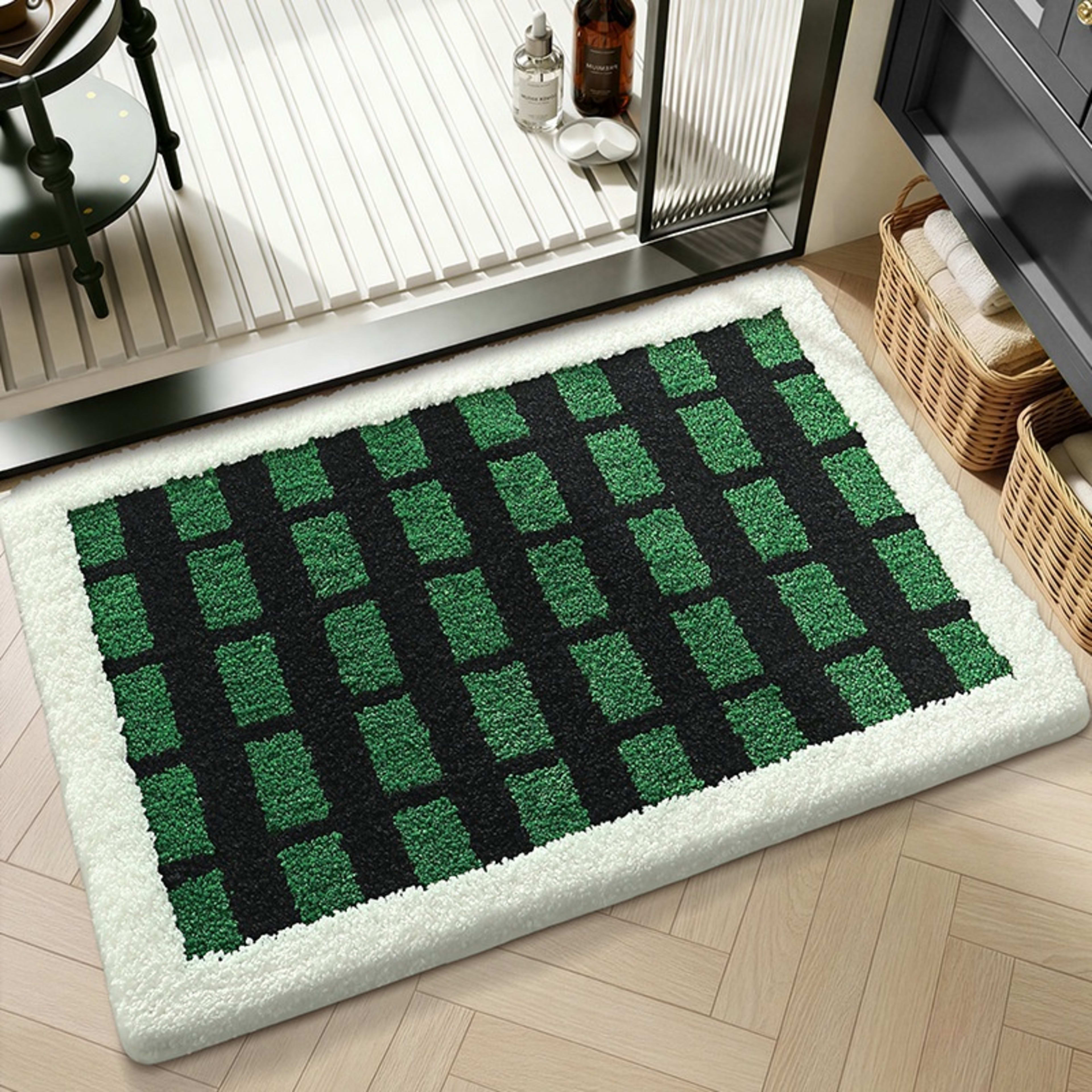 Water-absorbent Non-slip Geometric Lattice Floor Mat 21