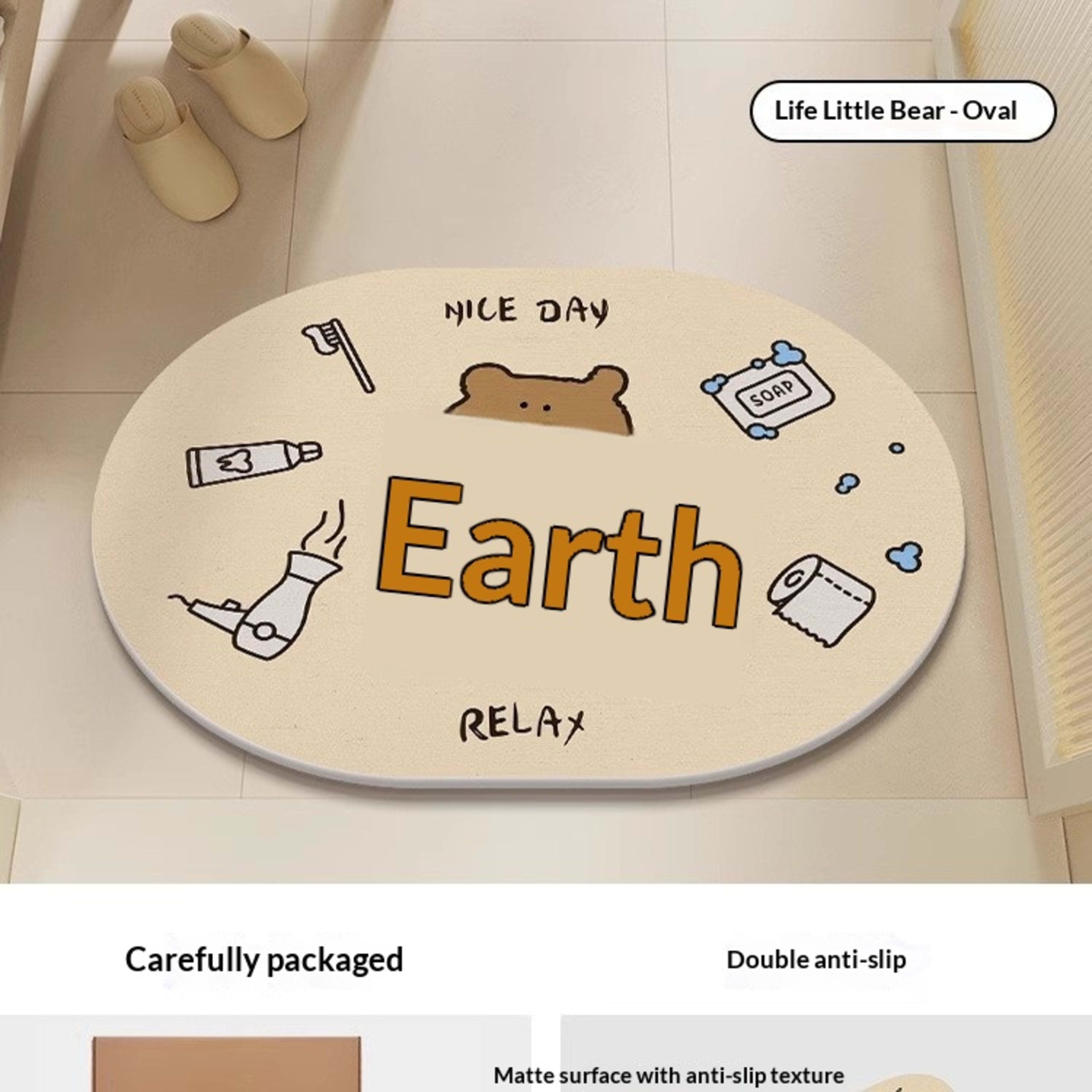 Quick-drying Cartoon Silica Mud Floor Mat 23