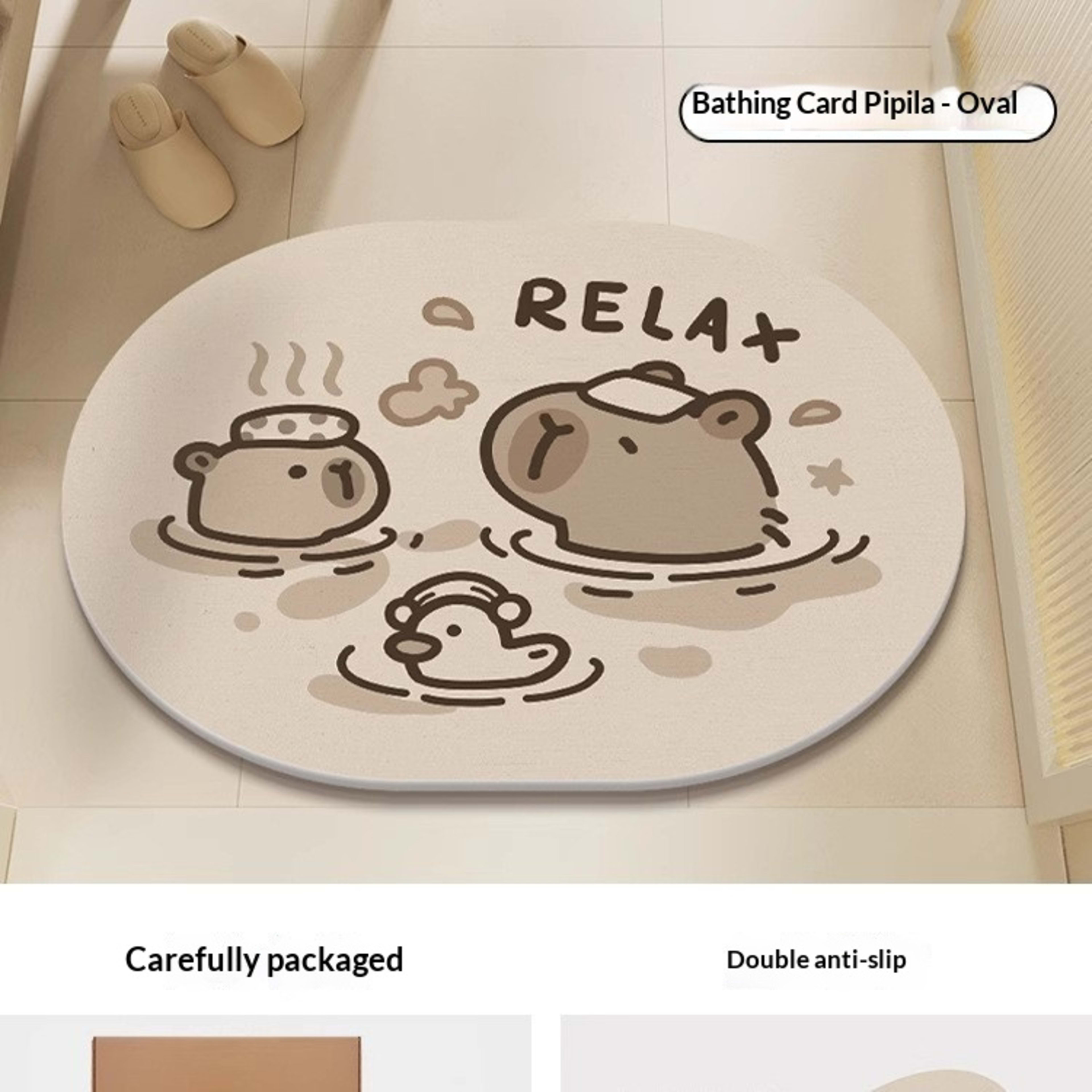 Quick-drying Cartoon Silica Mud Floor Mat 2