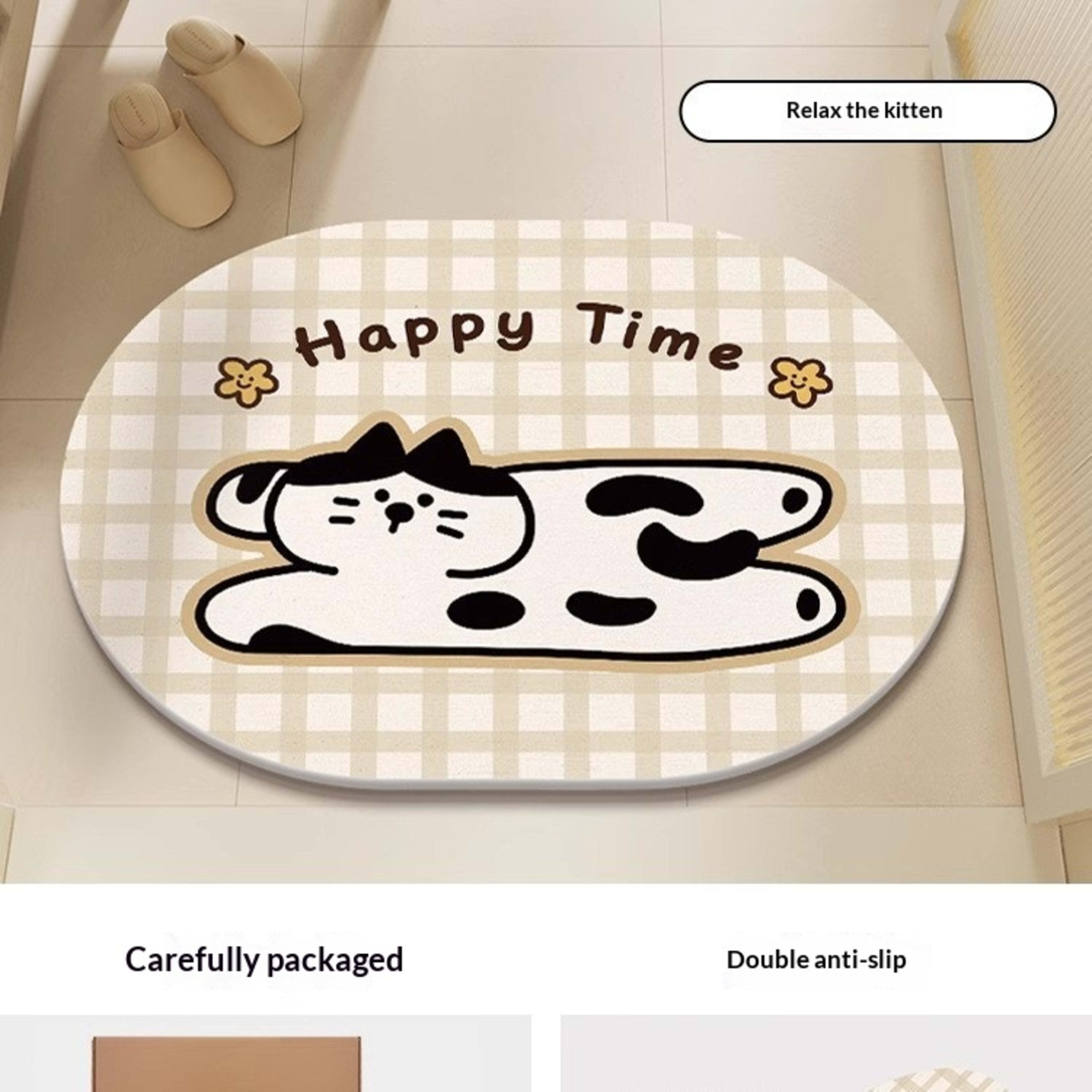 Quick-drying Cartoon Silica Mud Floor Mat 7