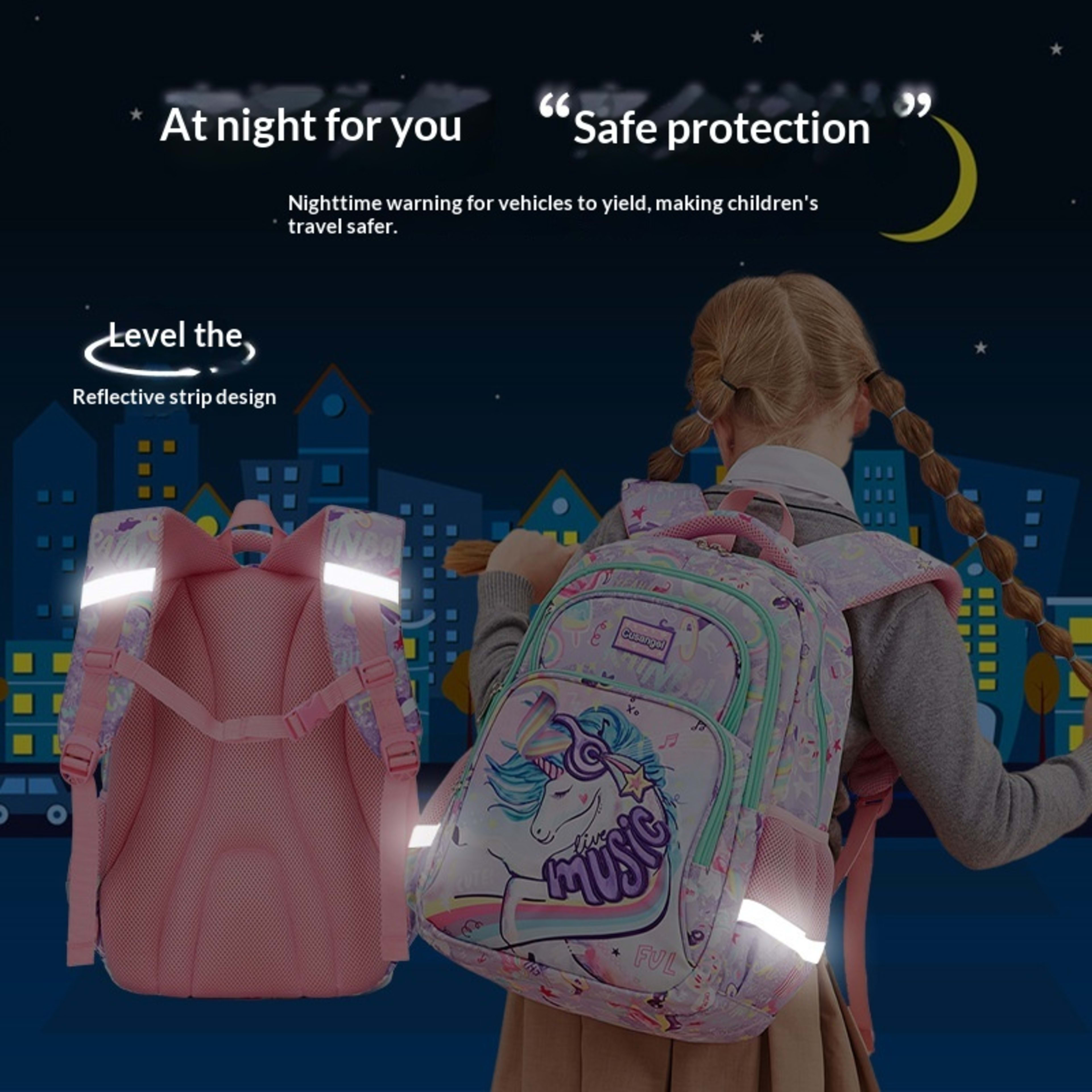 Three-Piece Set Childrens High-Capacity Backpack 13