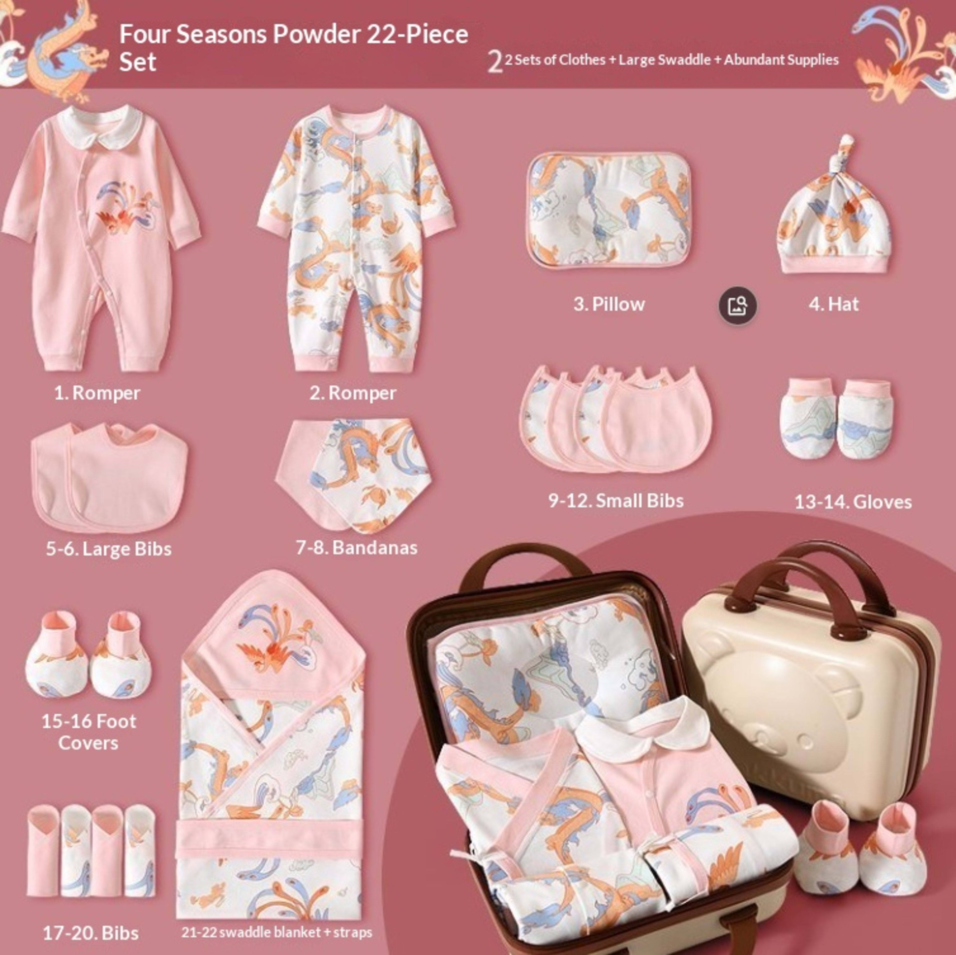 Gift Box Of Pure Cotton Baby Clothes Complete Set Of Gift Items 4