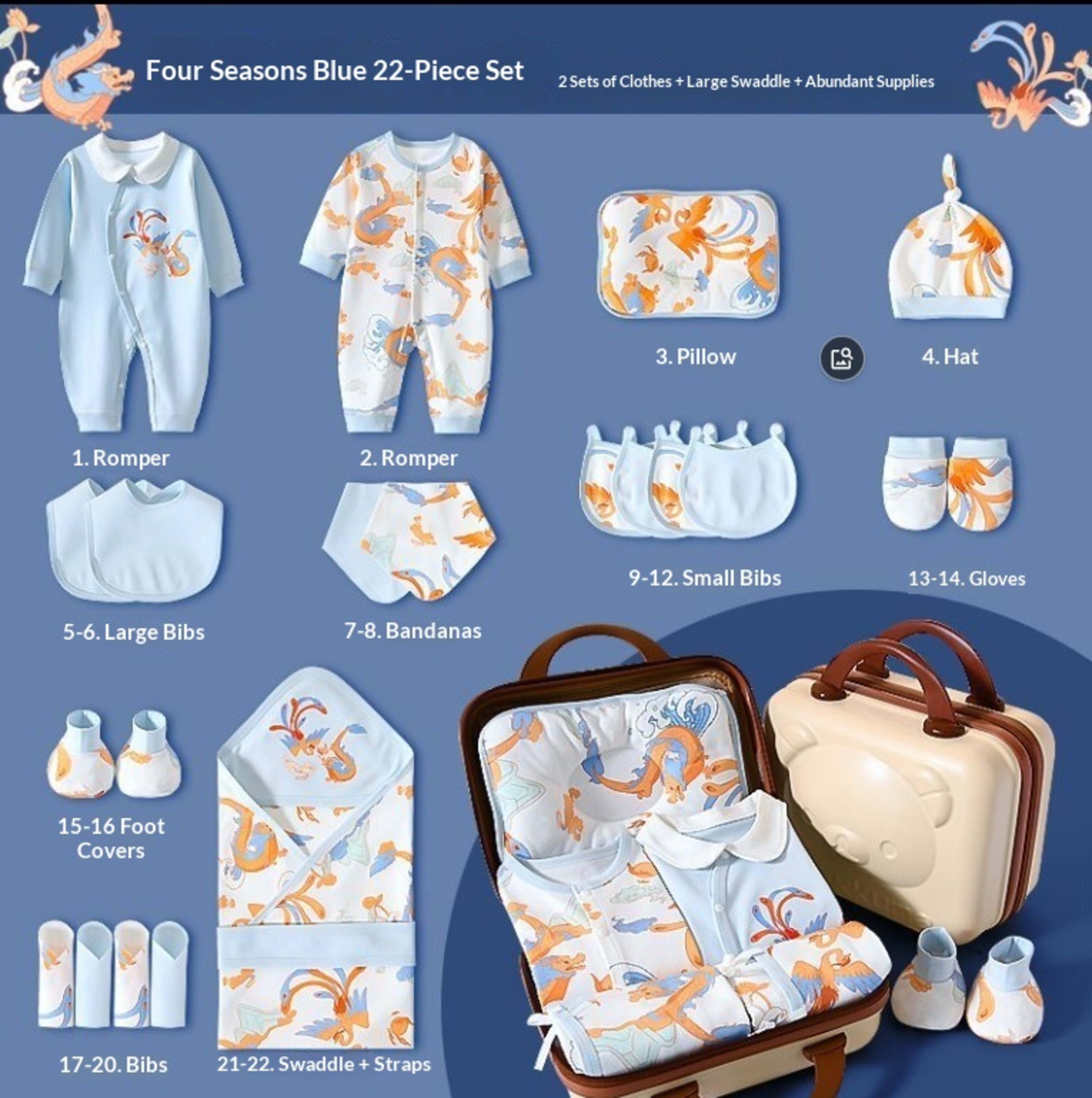 Gift Box Of Pure Cotton Baby Clothes Complete Set Of Gift Items 3