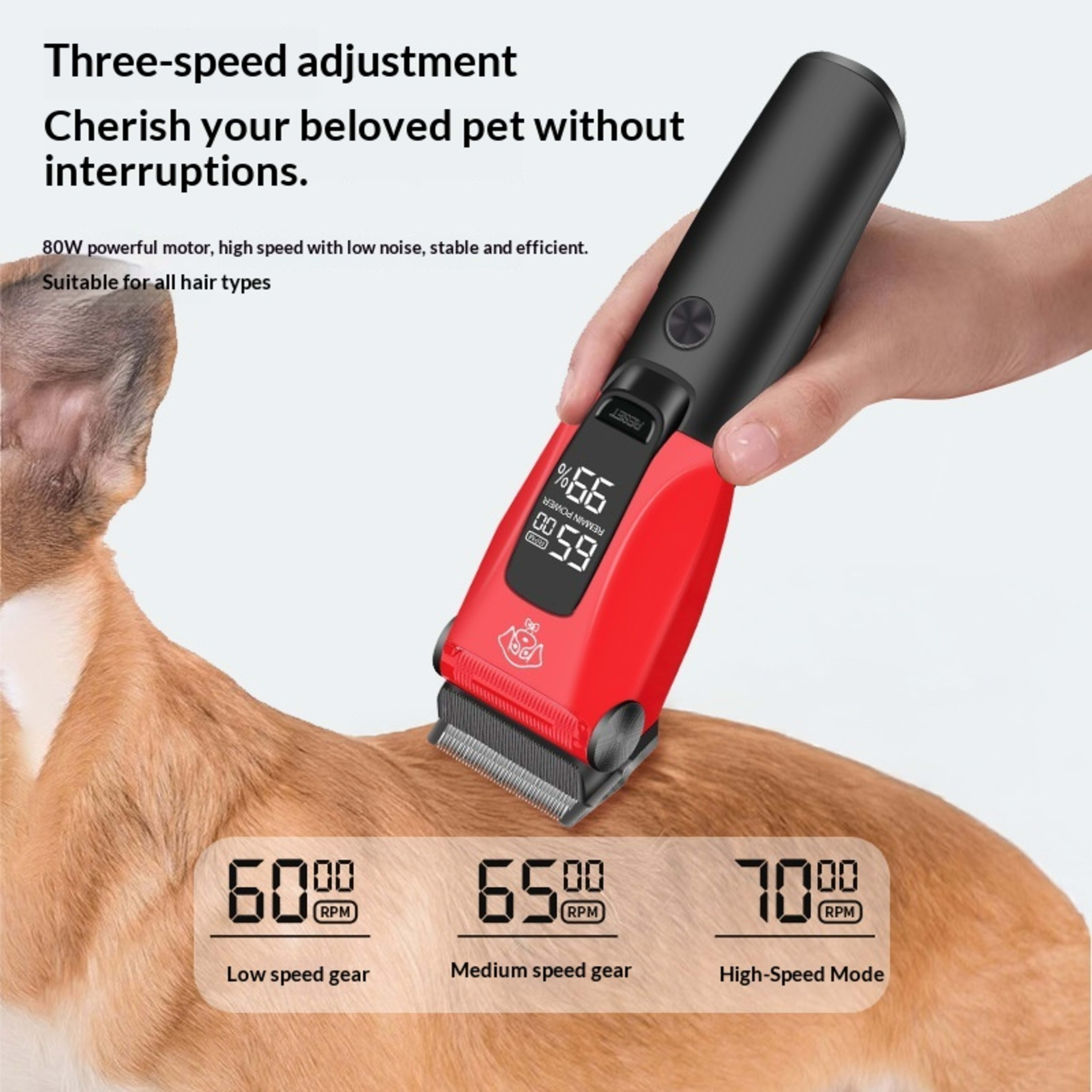 Pet Electric Clipper Dog Grooming Trimmer Rechargeable 5