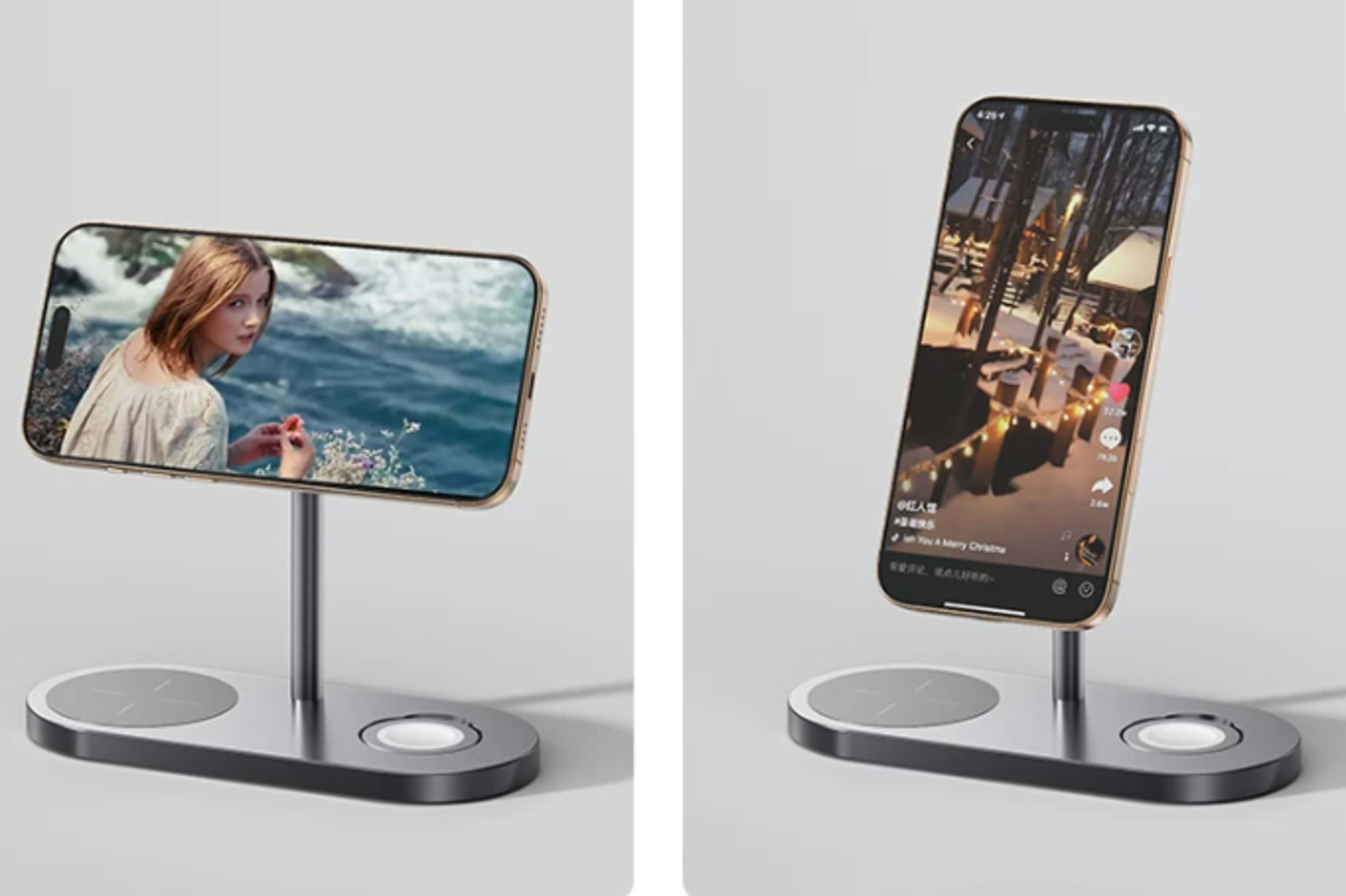 3-in-1 Wireless Charger Magnetic Desktop Charging Station Stand 6