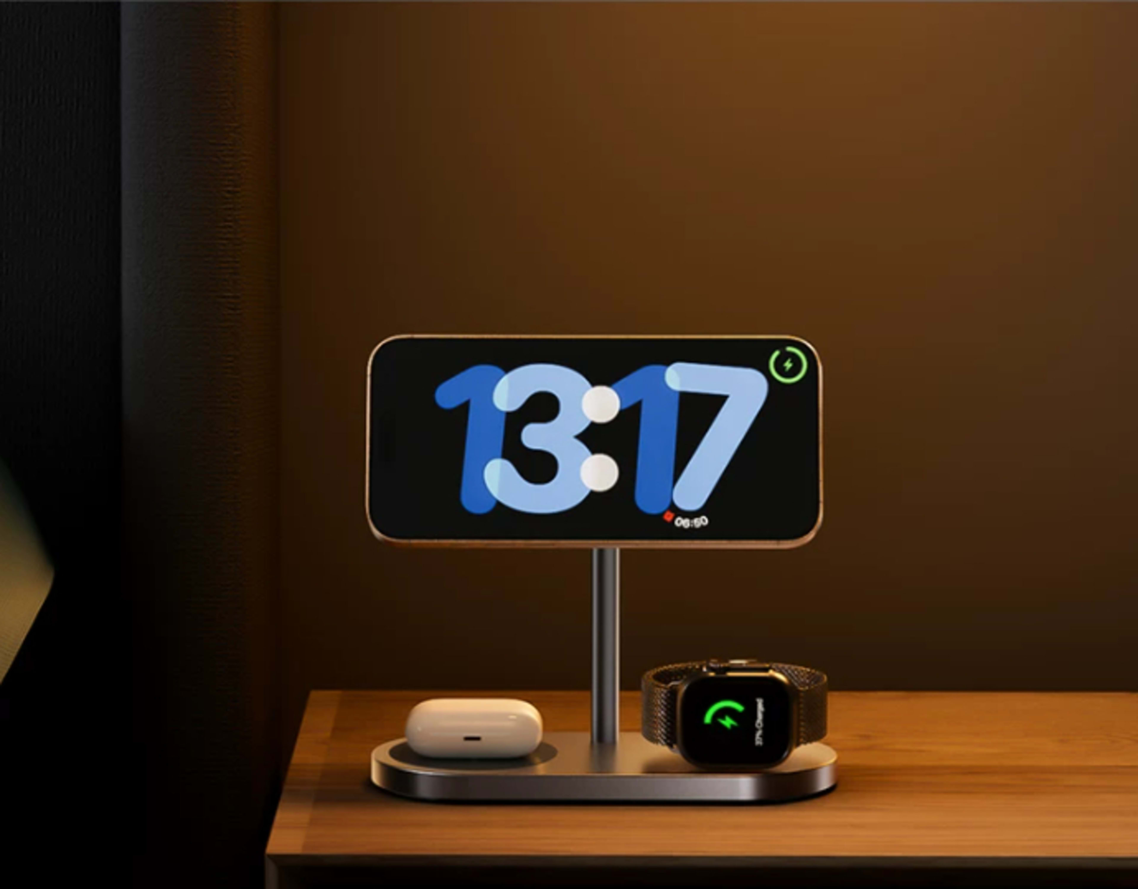 3-in-1 Wireless Charger Magnetic Desktop Charging Station Stand 3