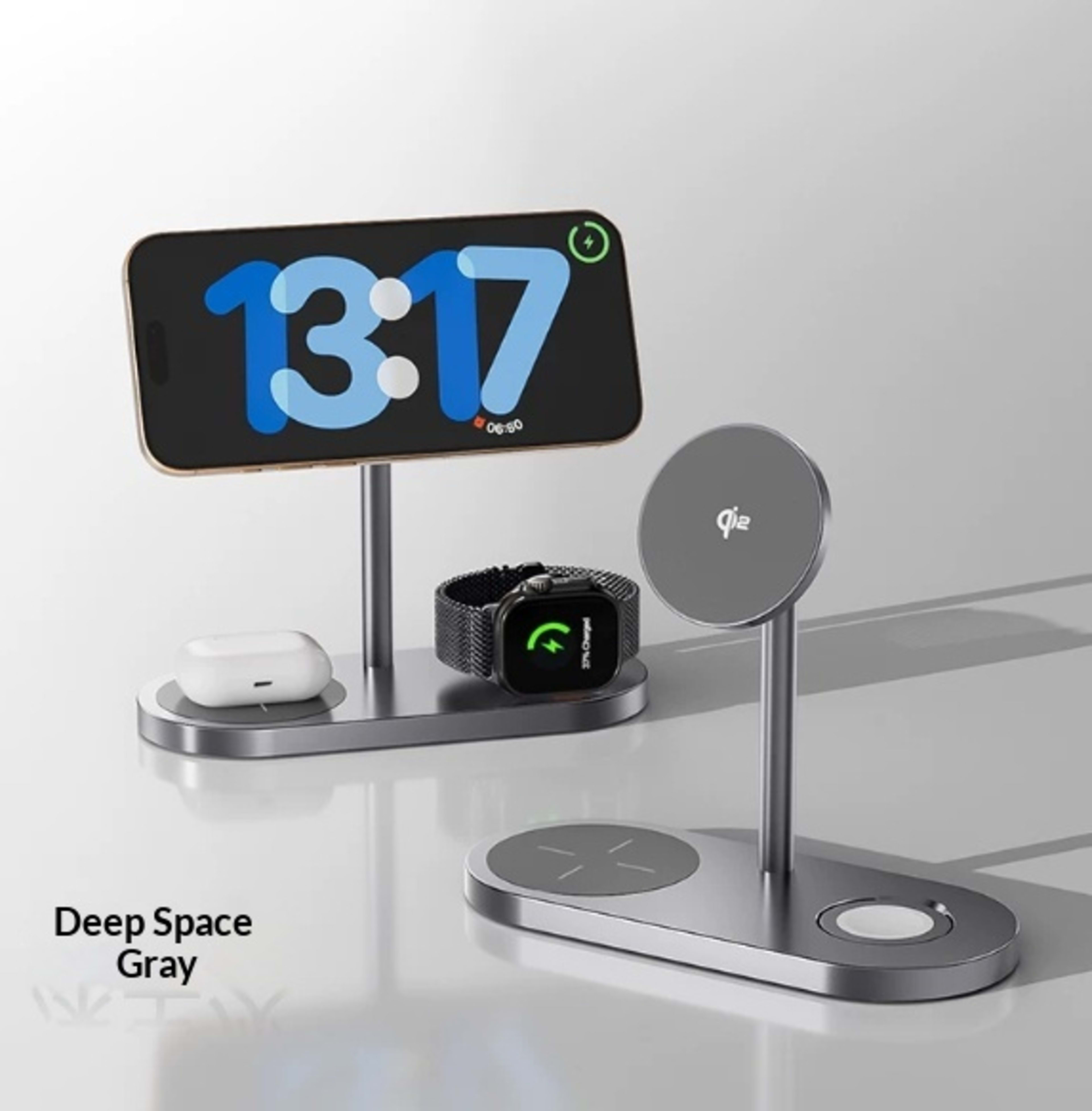 3-in-1 Wireless Charger Magnetic Desktop Charging Station Stand 5