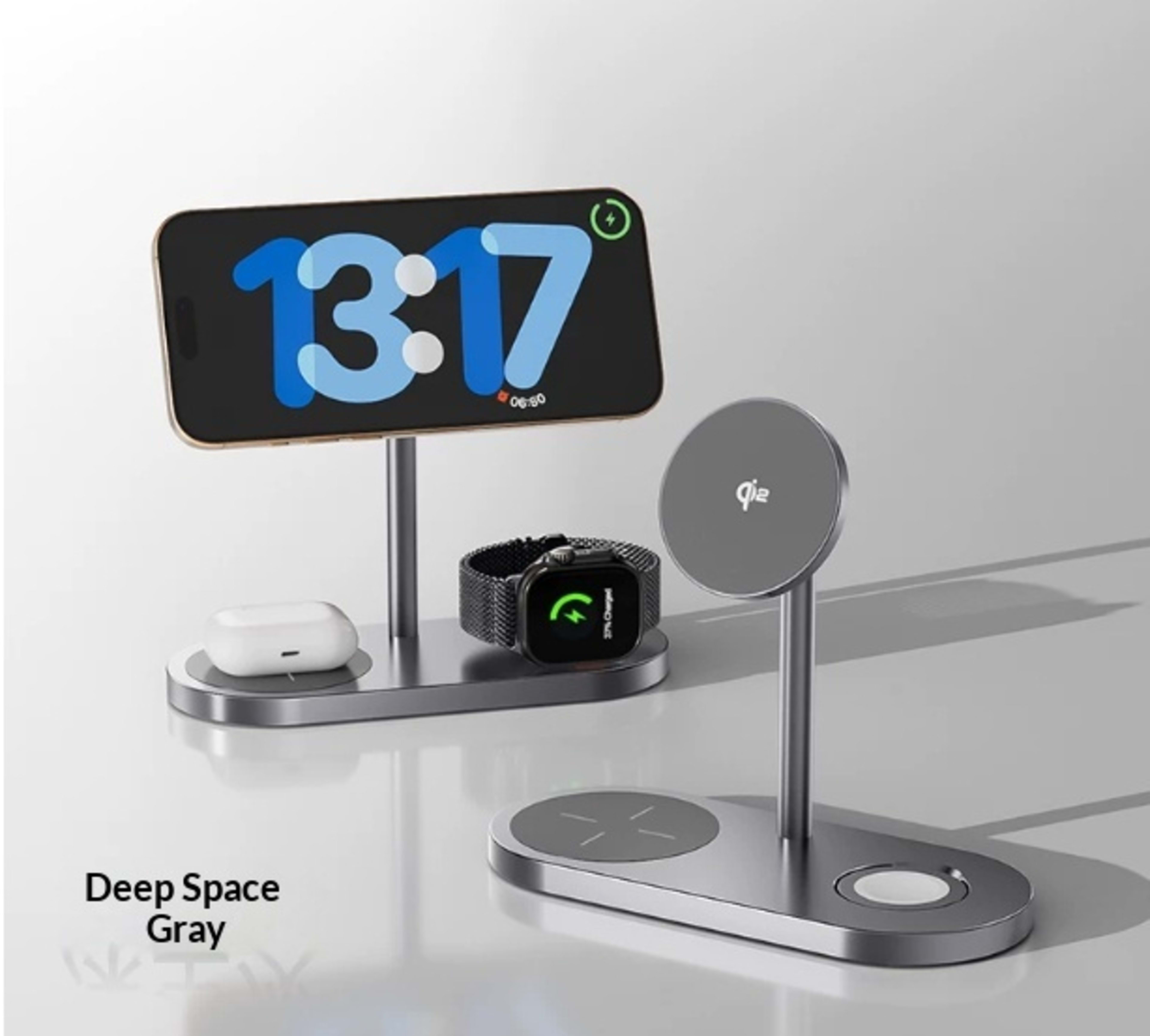 3-in-1 Wireless Charger Magnetic Desktop Charging Station Stand 7