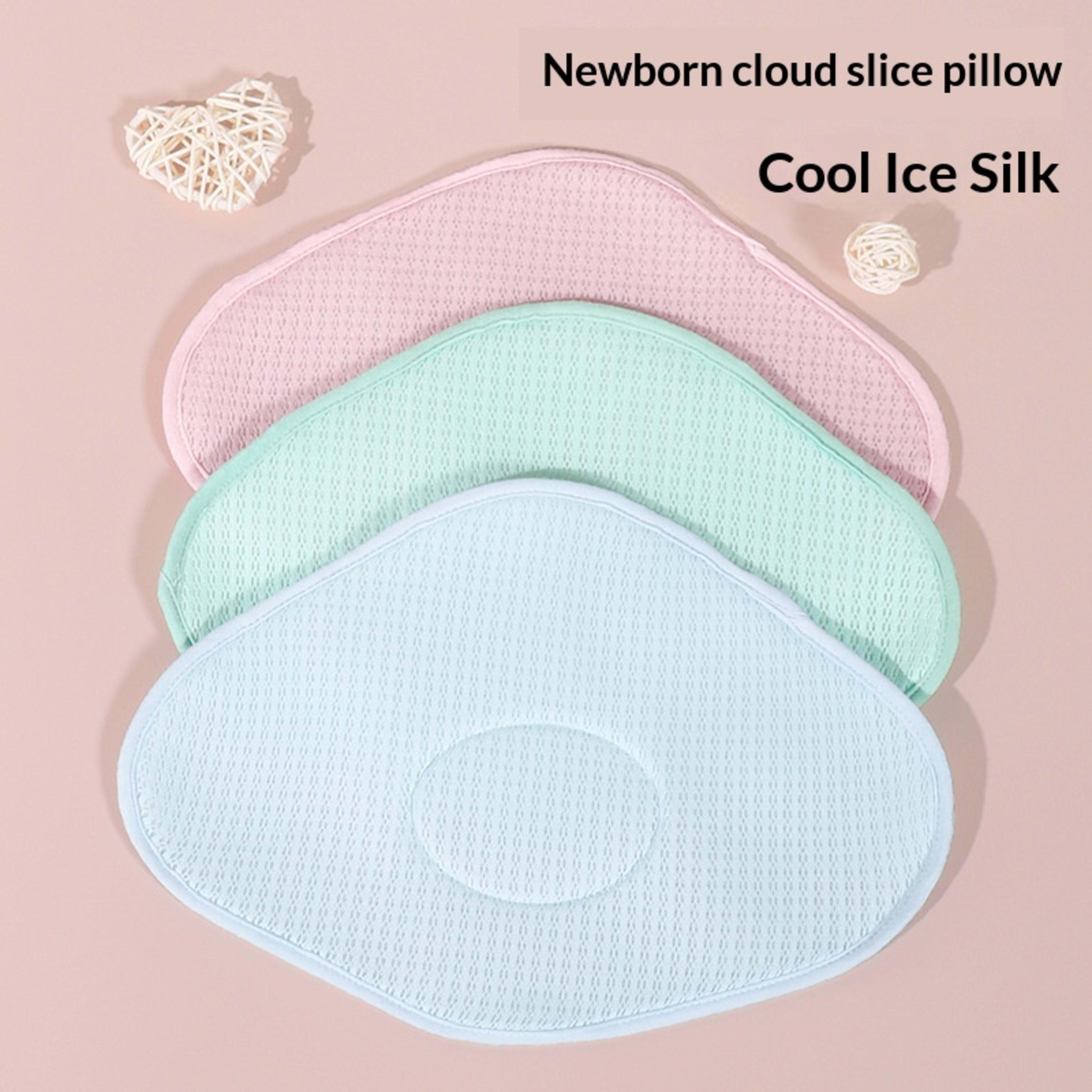 Baby Pillow Childrens Summer Ice-silk Pillow Soft And Comfortable 6
