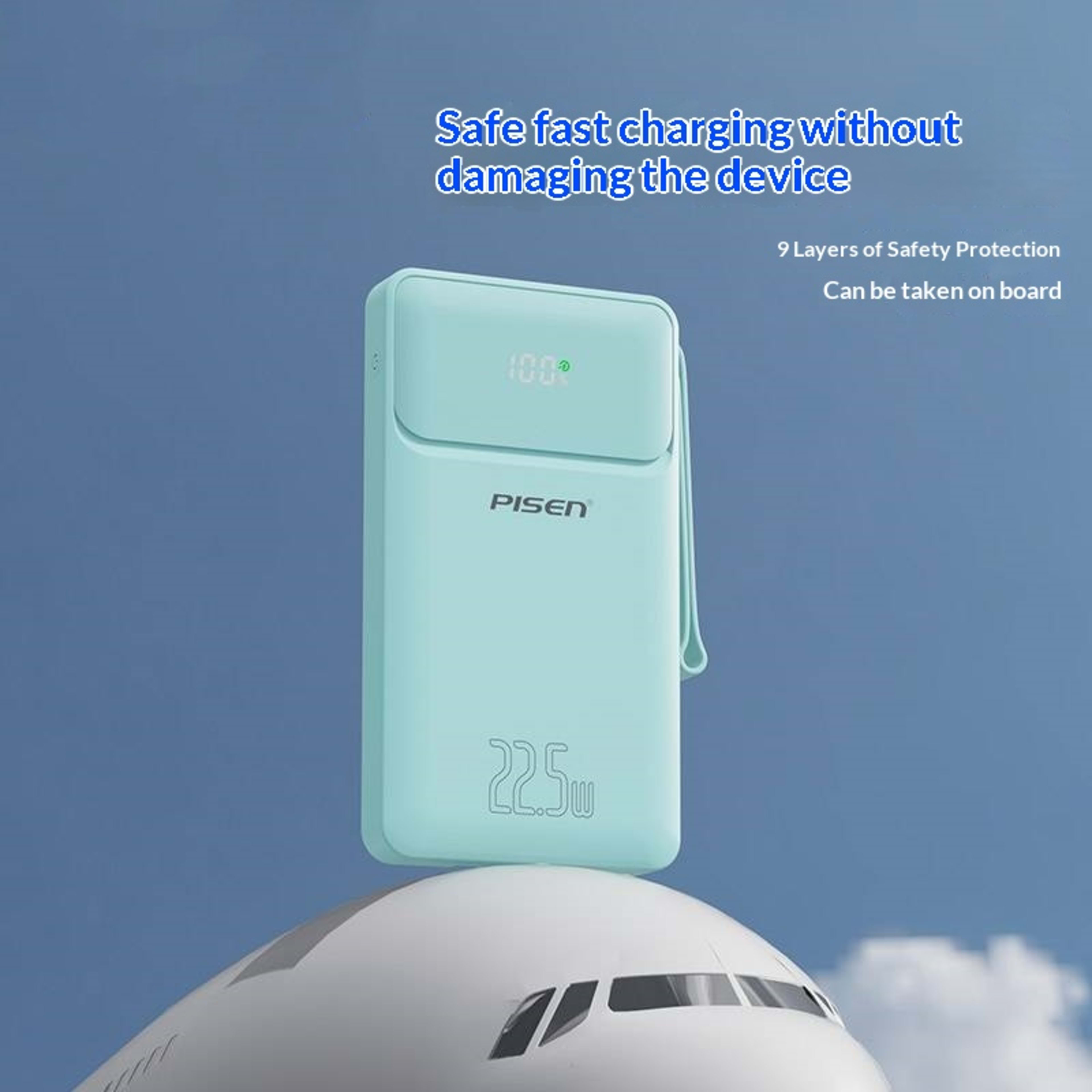 Power Bank With A Built-in Cable And 225W Fast Charging 5
