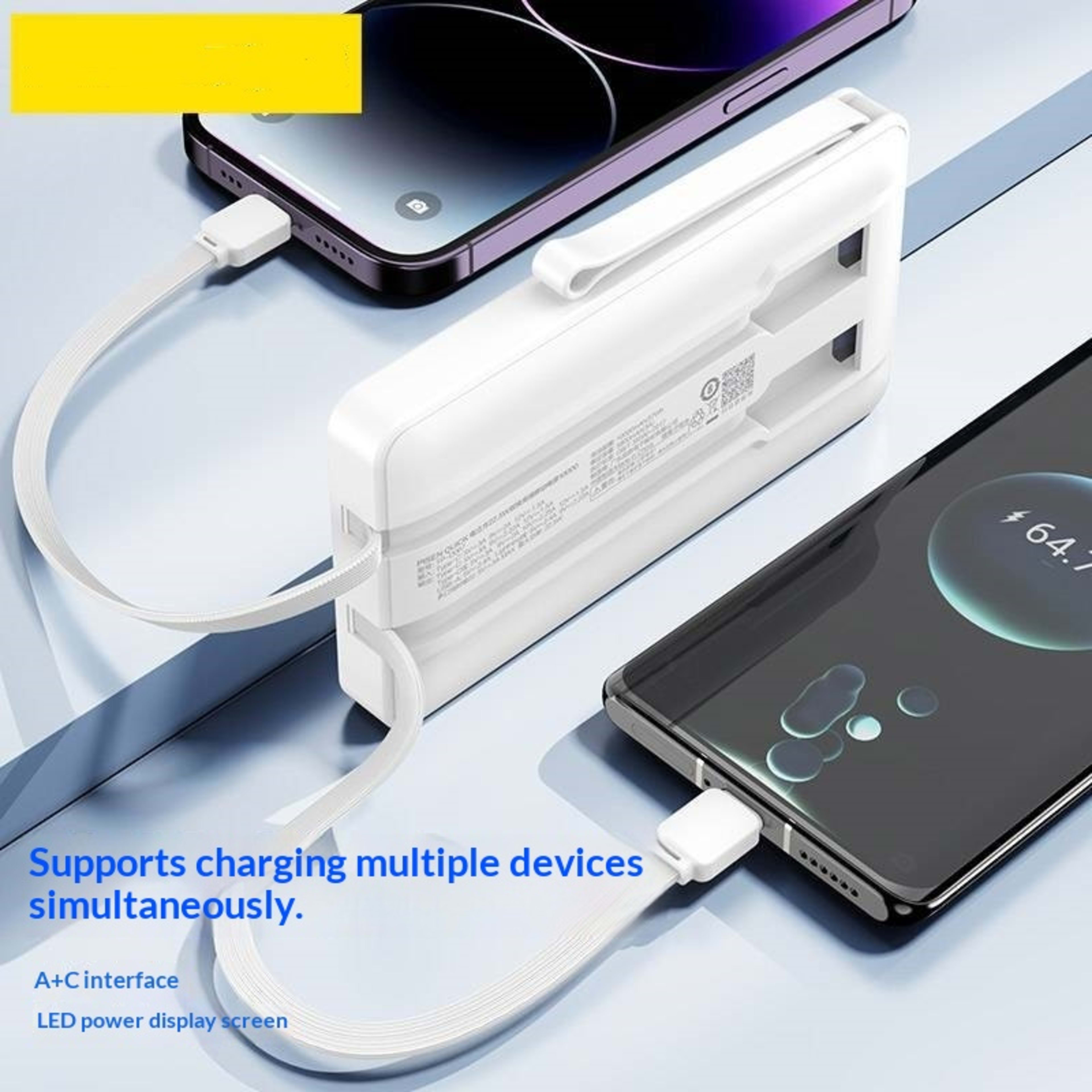 Power Bank With A Built-in Cable And 225W Fast Charging 2
