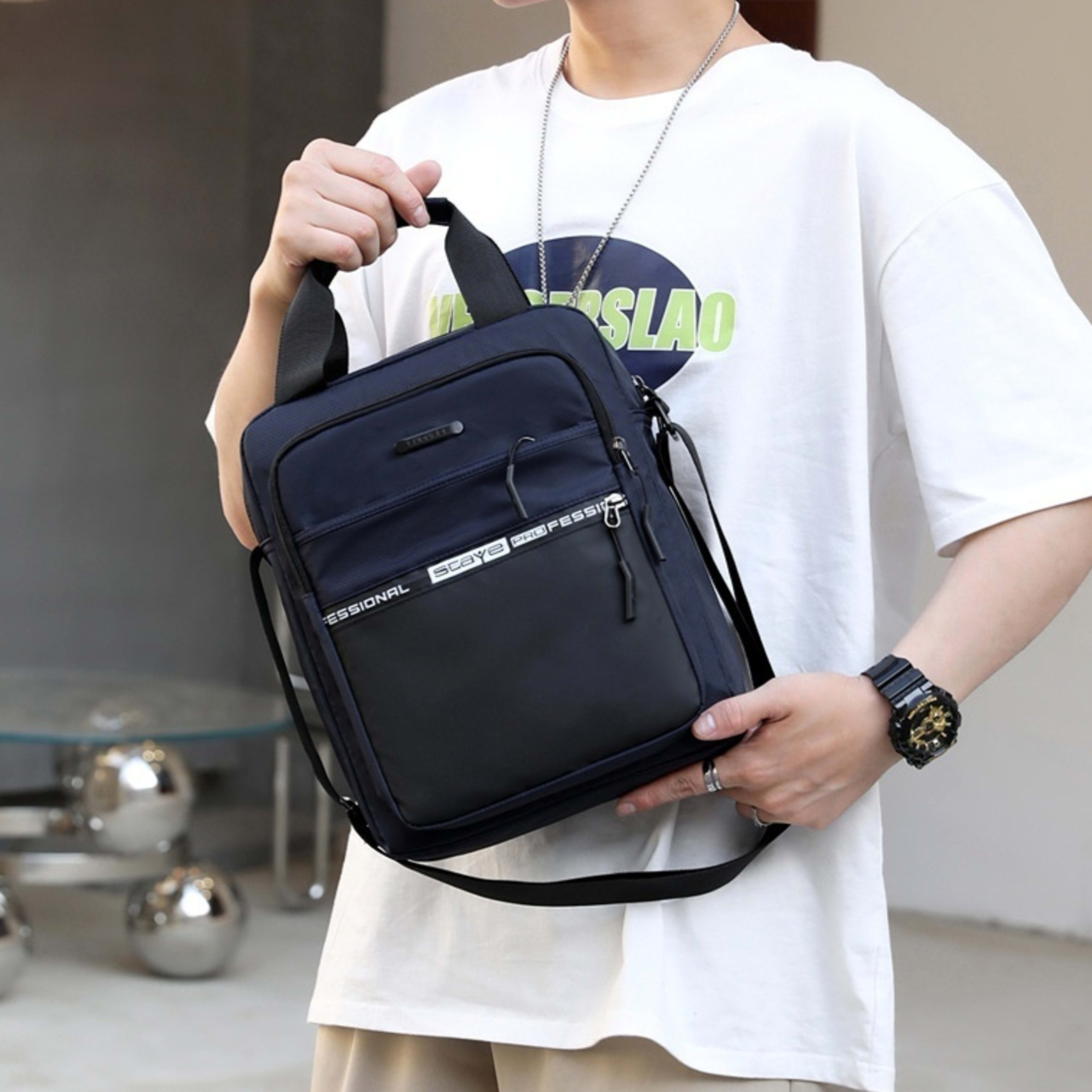 Mens Casual Water-resistant Tote Bag