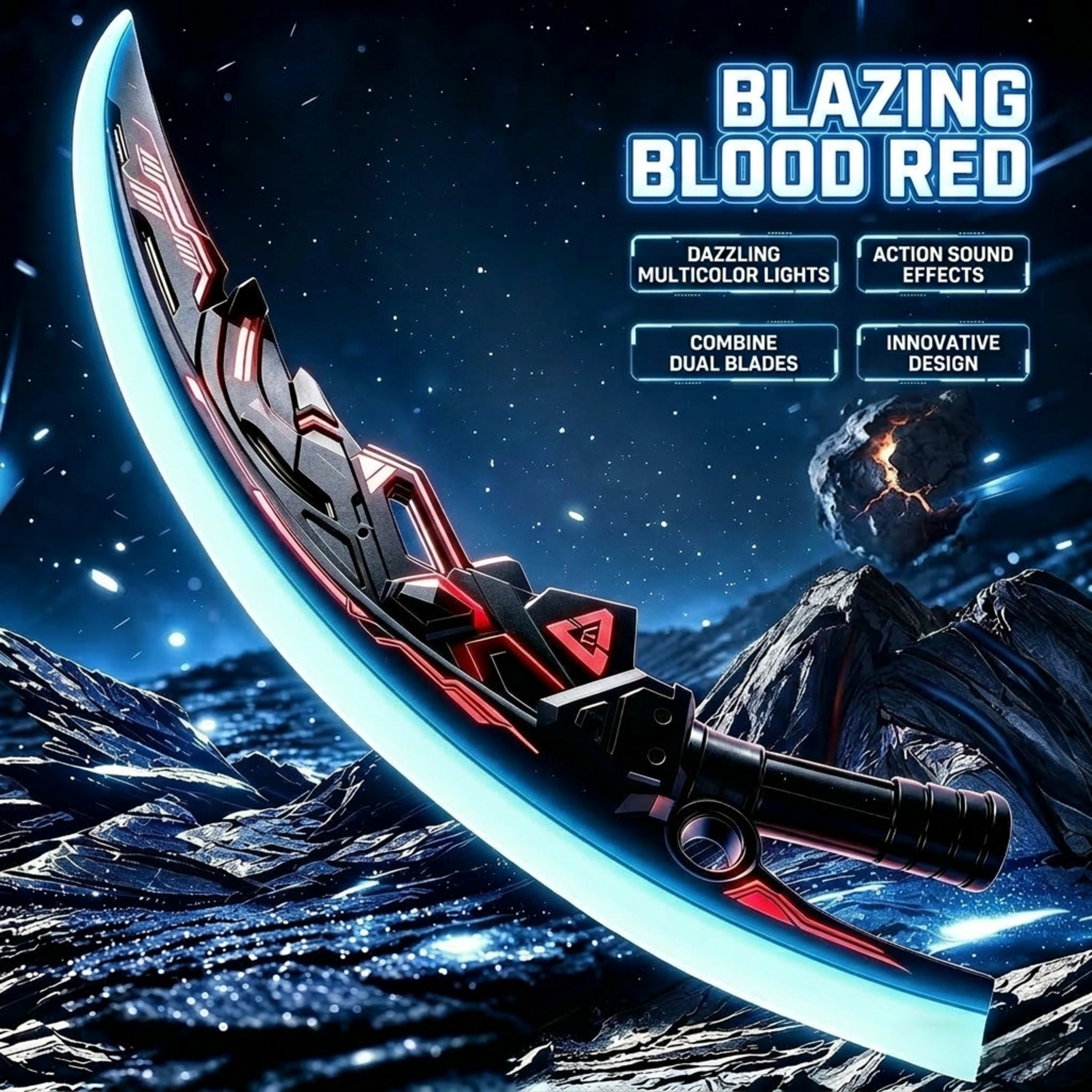 Full Moon Crescent Blade Dual-Sword Glowing Sword Toy 4