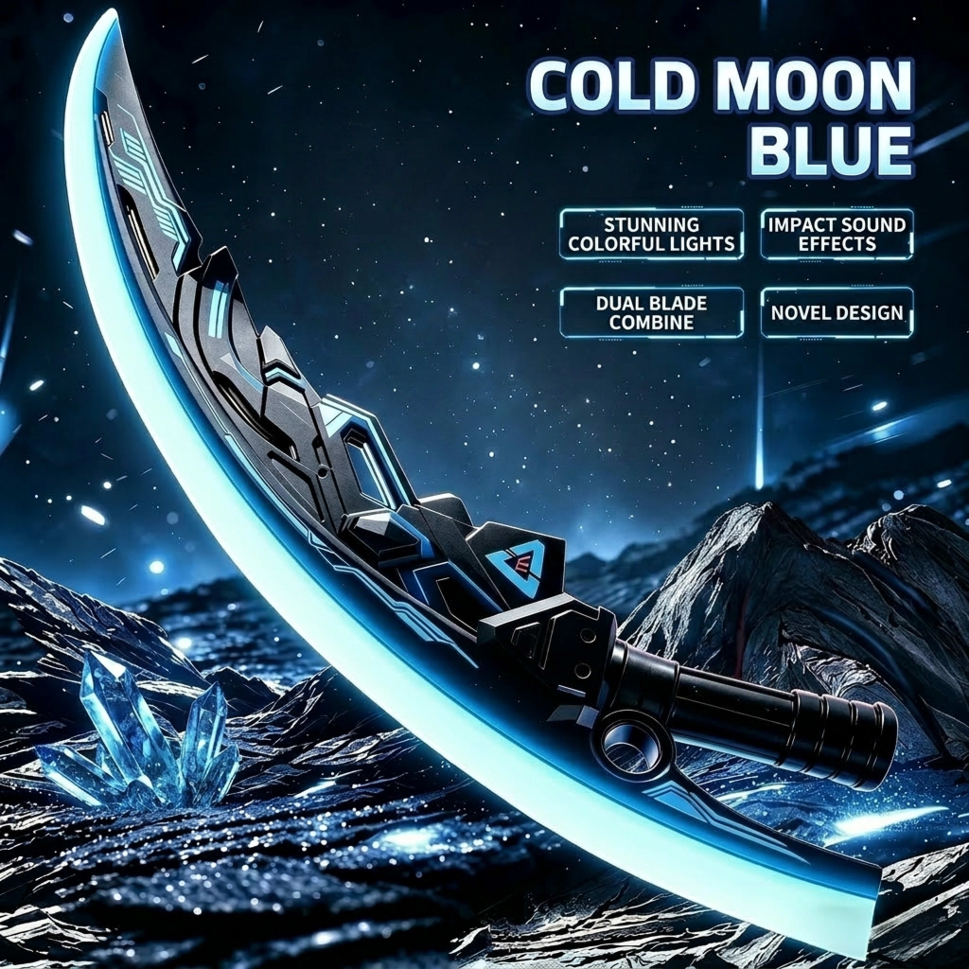 Full Moon Crescent Blade Dual-Sword Glowing Sword Toy 3