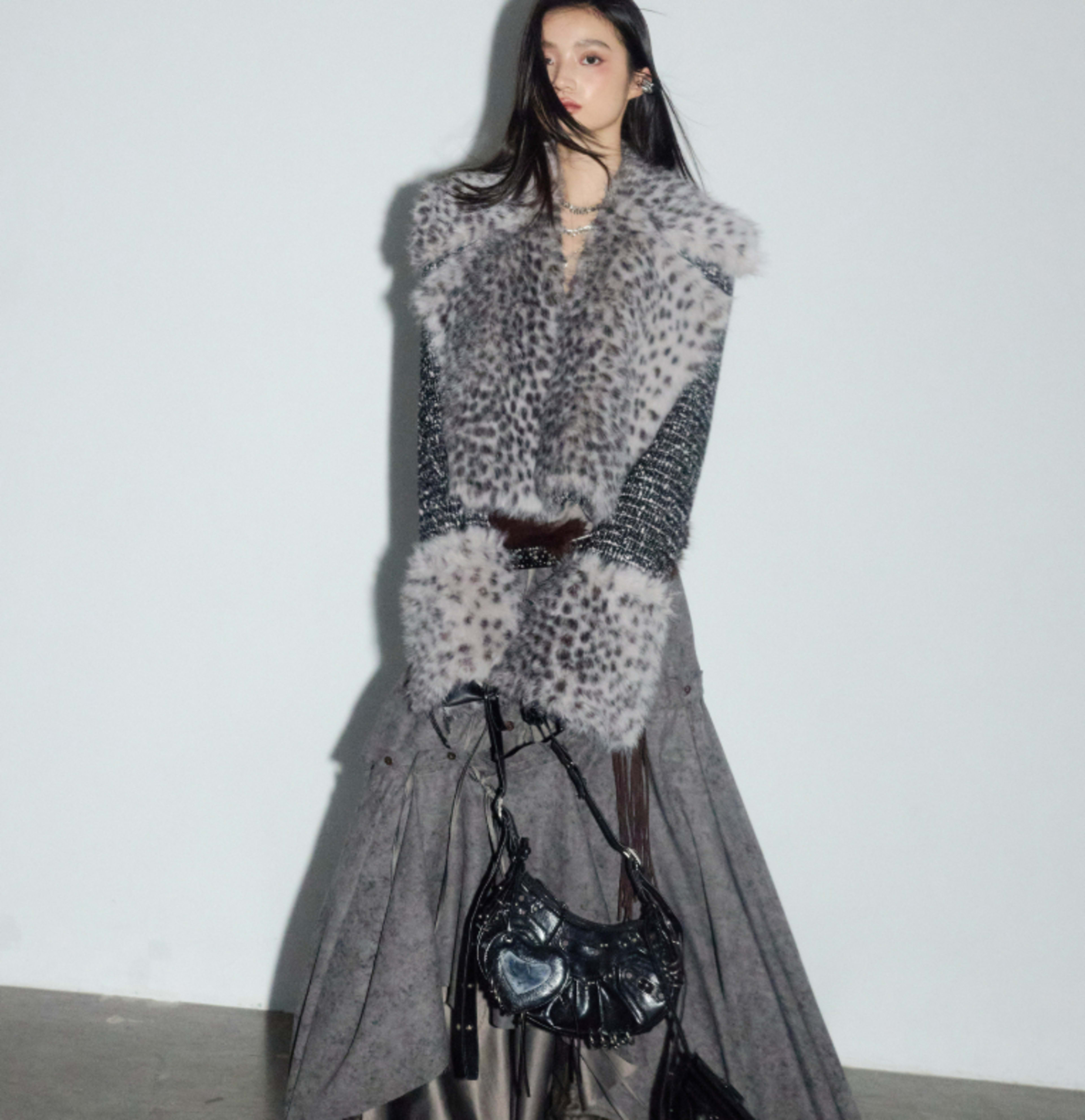 Leopard-print Faux-fur Detachable Wild And Sassy Short Coat 2