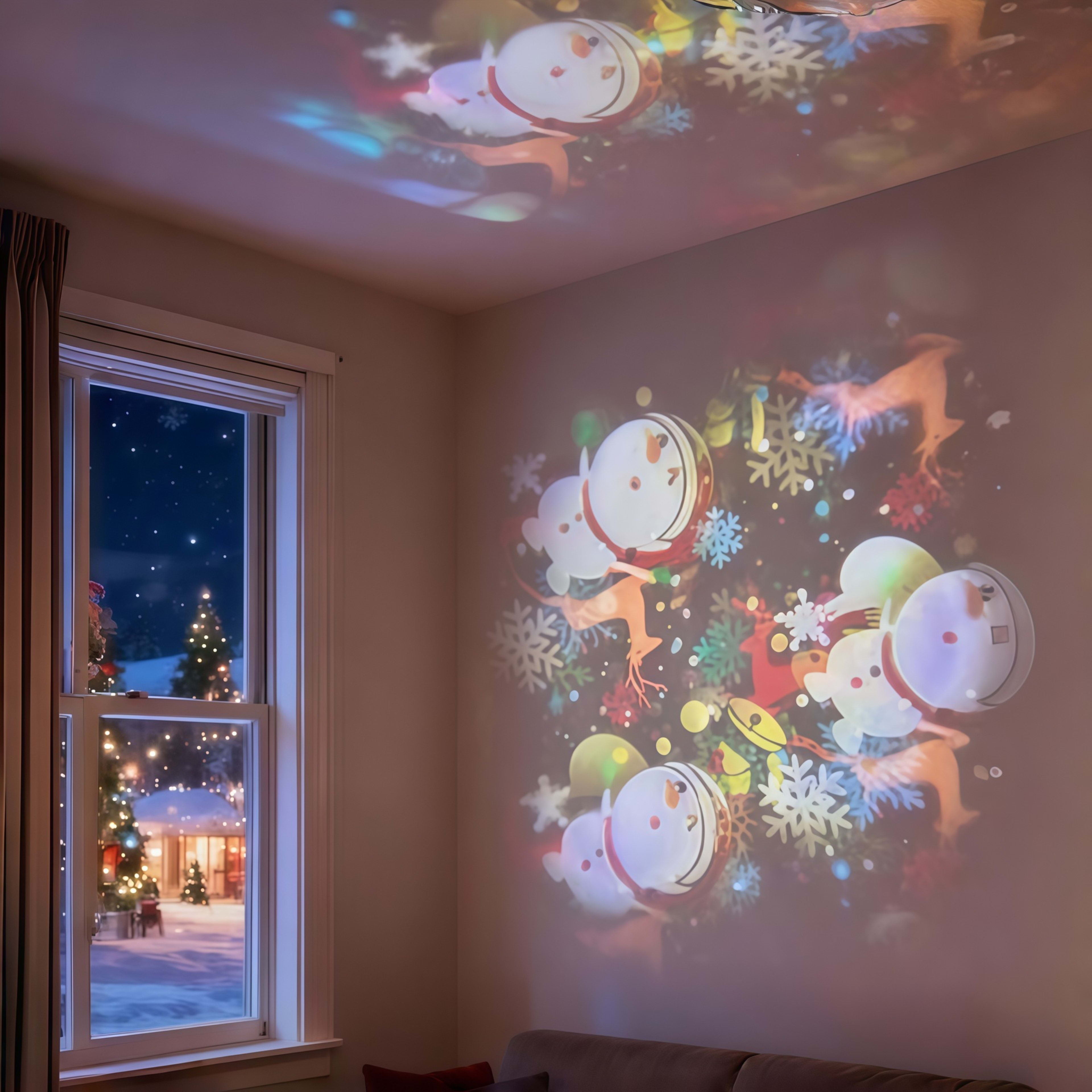 LED Christmas Snowflake Projection Light 5