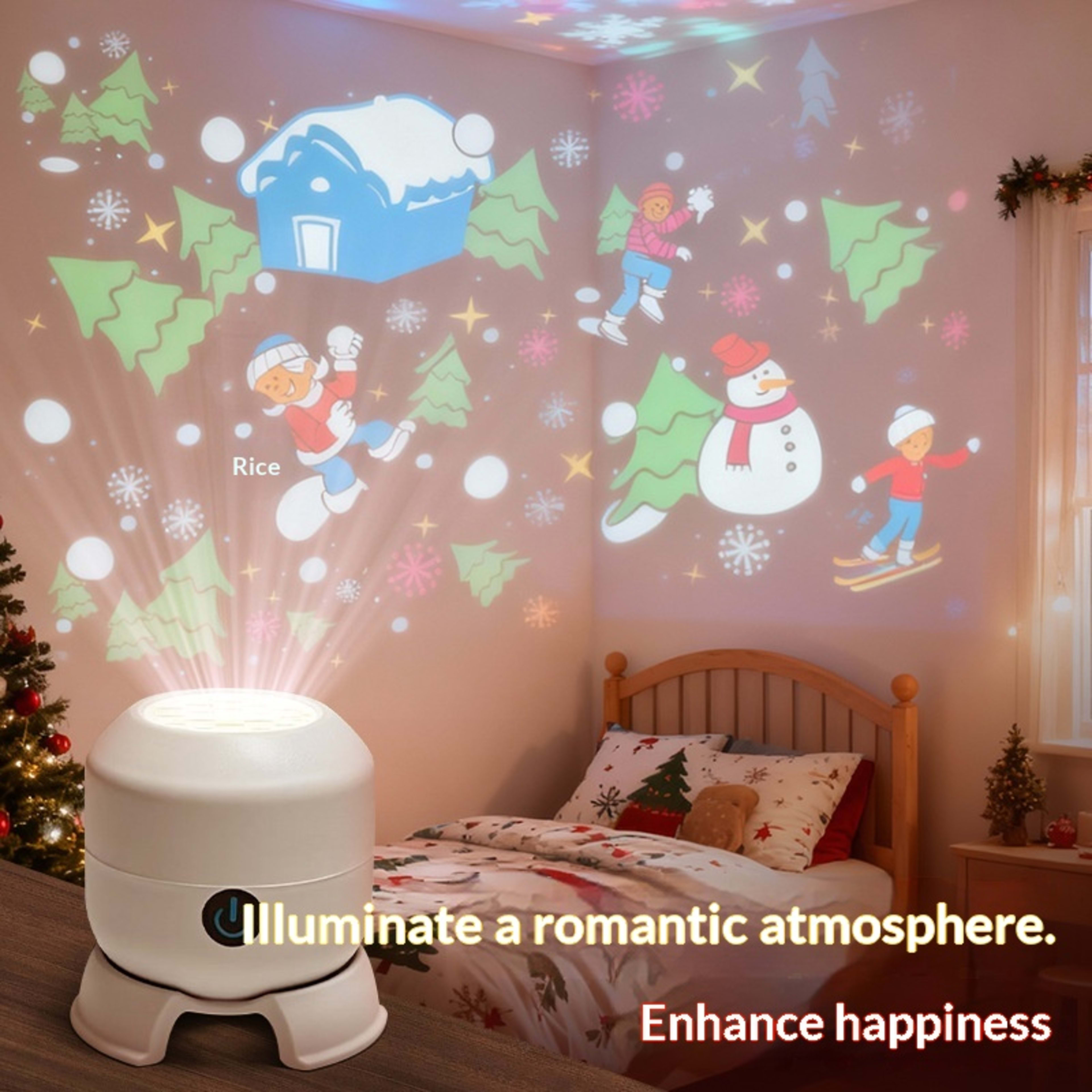 LED Christmas Snowflake Projection Light 6