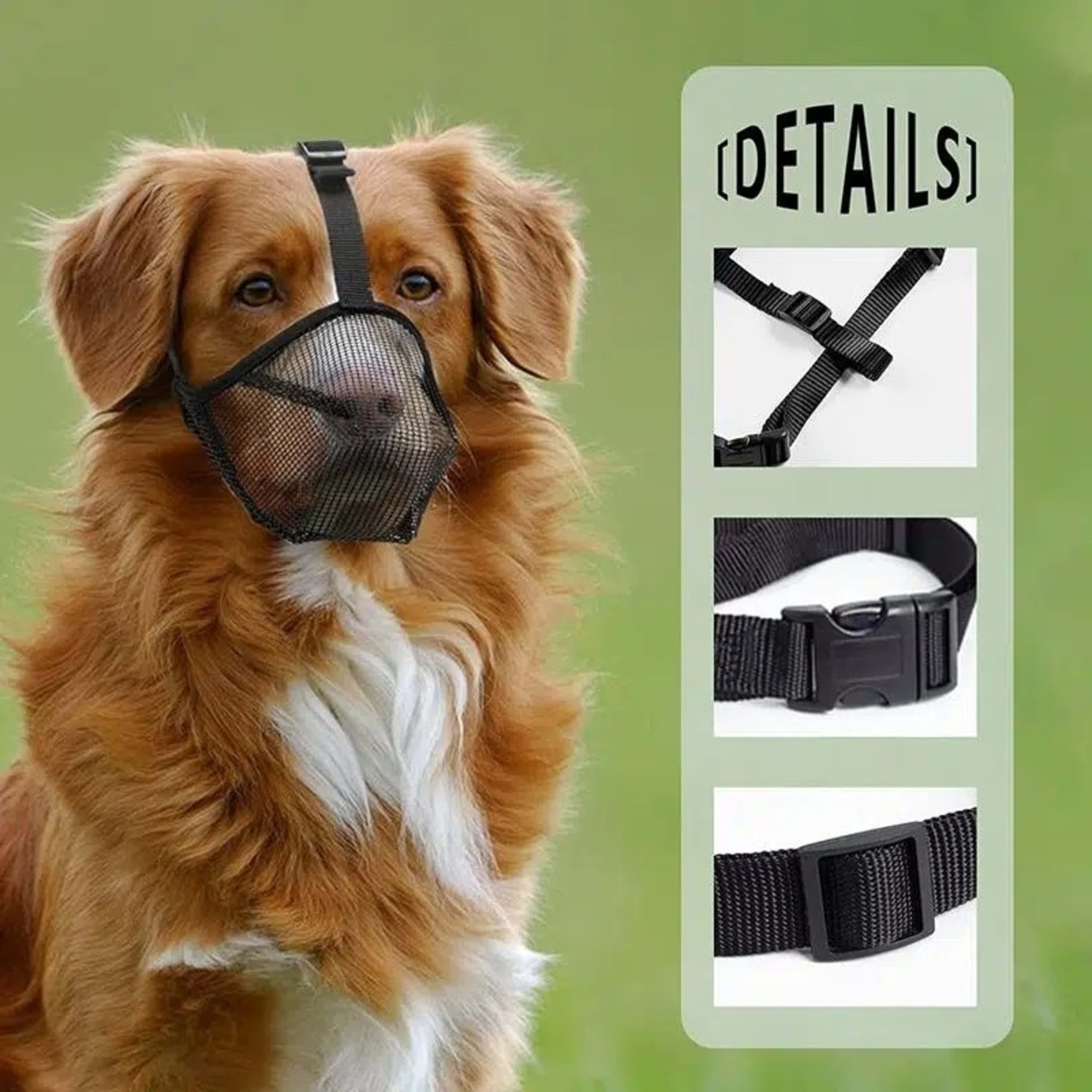 Dog Muzzle Mesh Breathable Pet 2