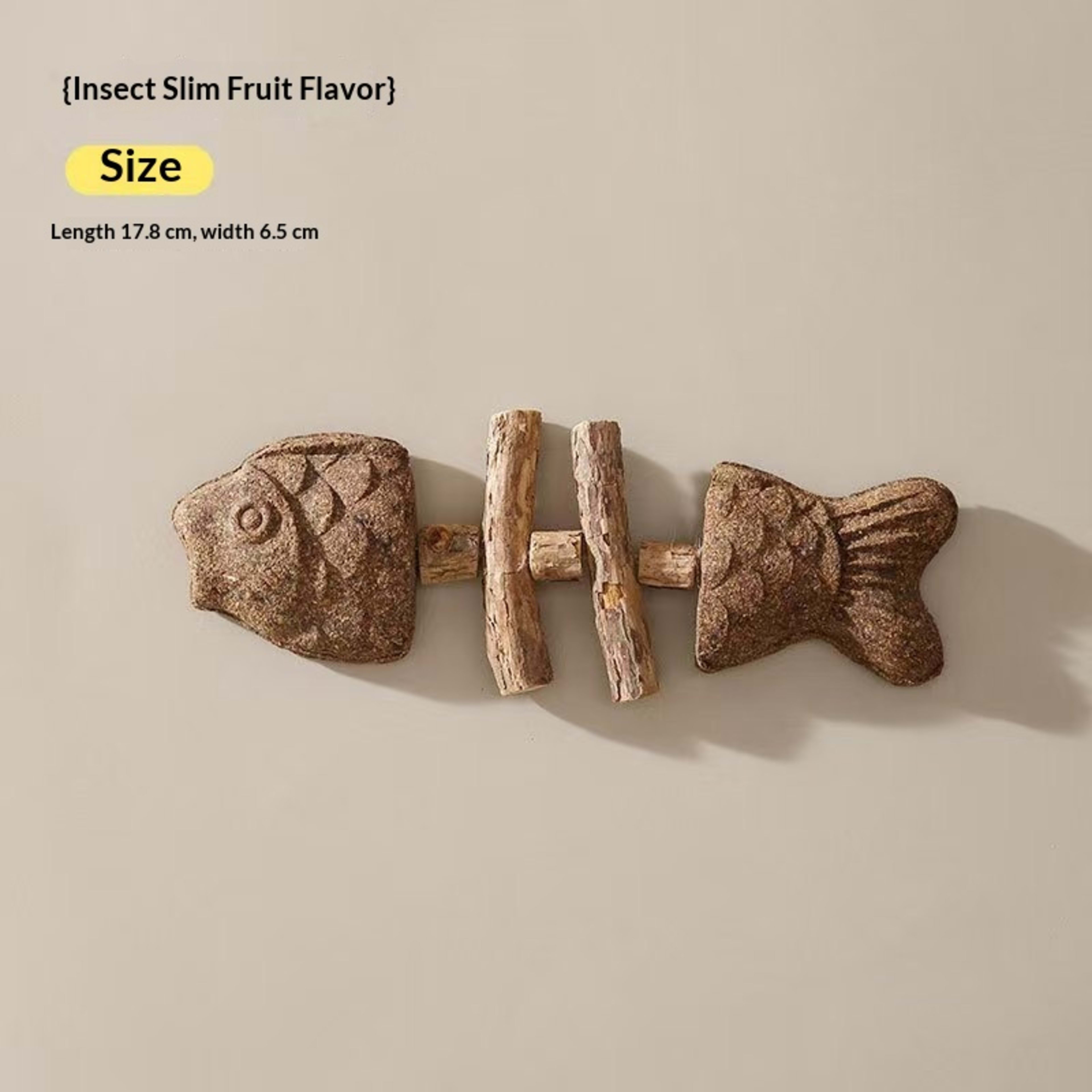 Cat Toy Fish Bone Wood 2