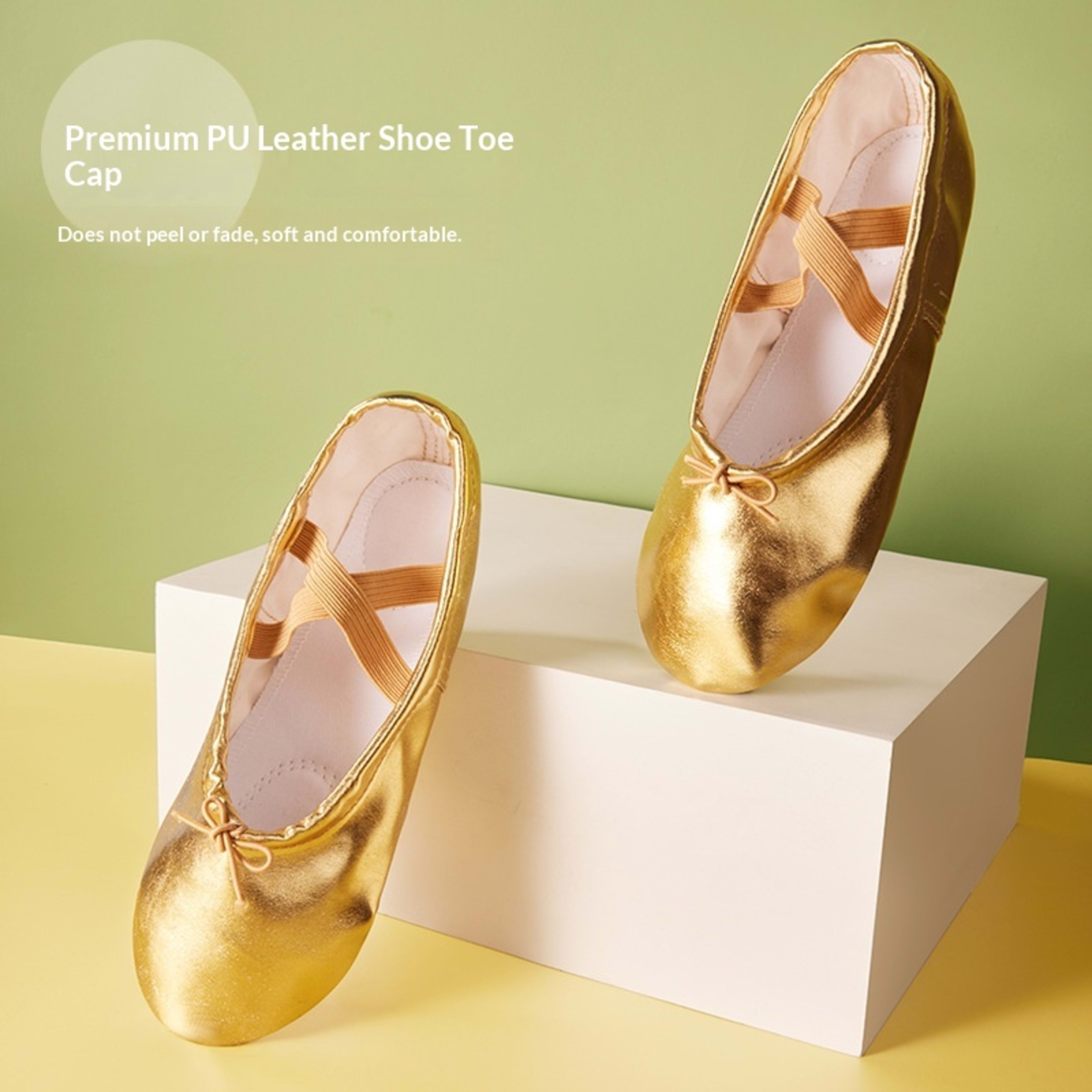 Soft-soled Practice PU Leather Cat-claw Gold And Silver Dance Shoes 6
