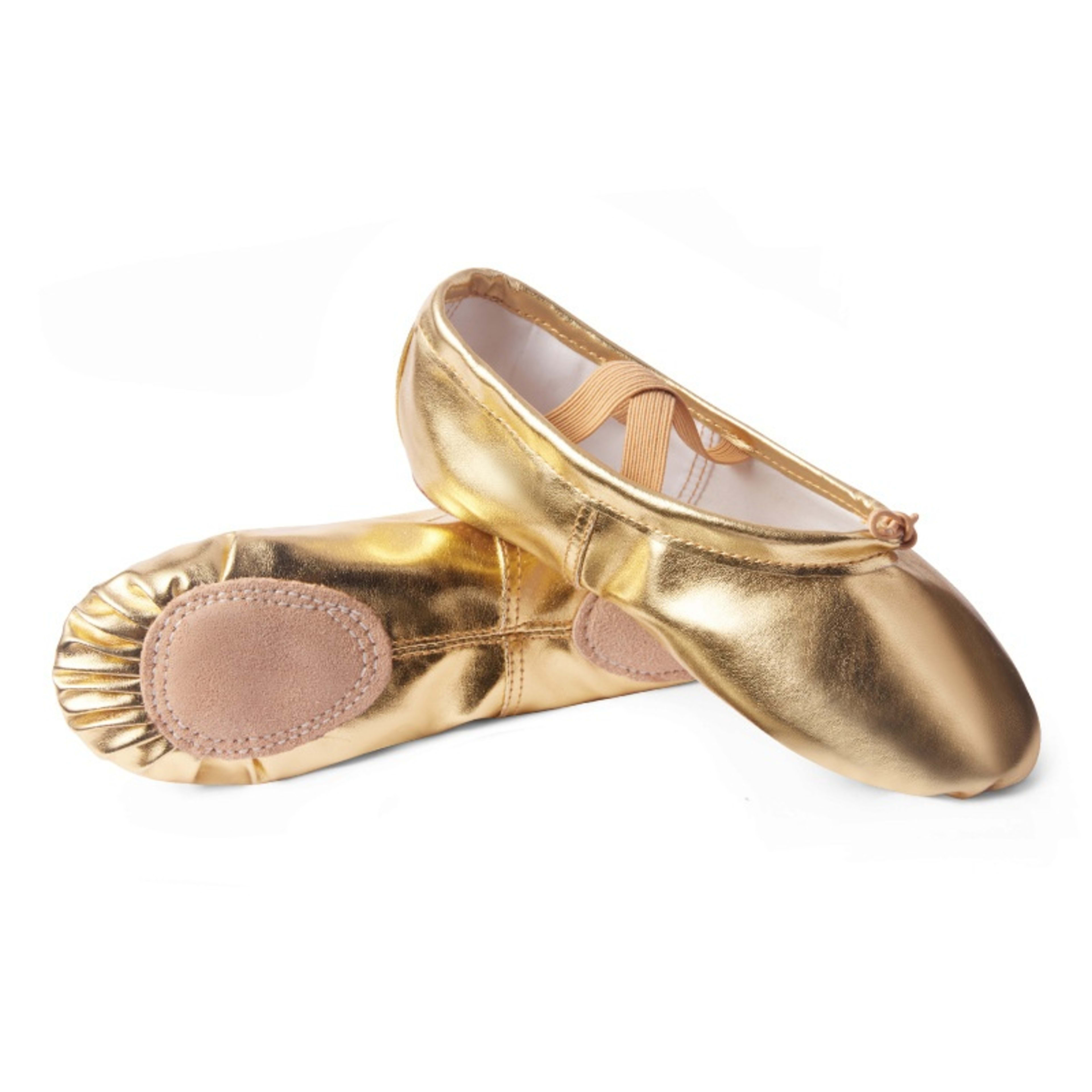 Soft-soled Practice PU Leather Cat-claw Gold And Silver Dance Shoes 4