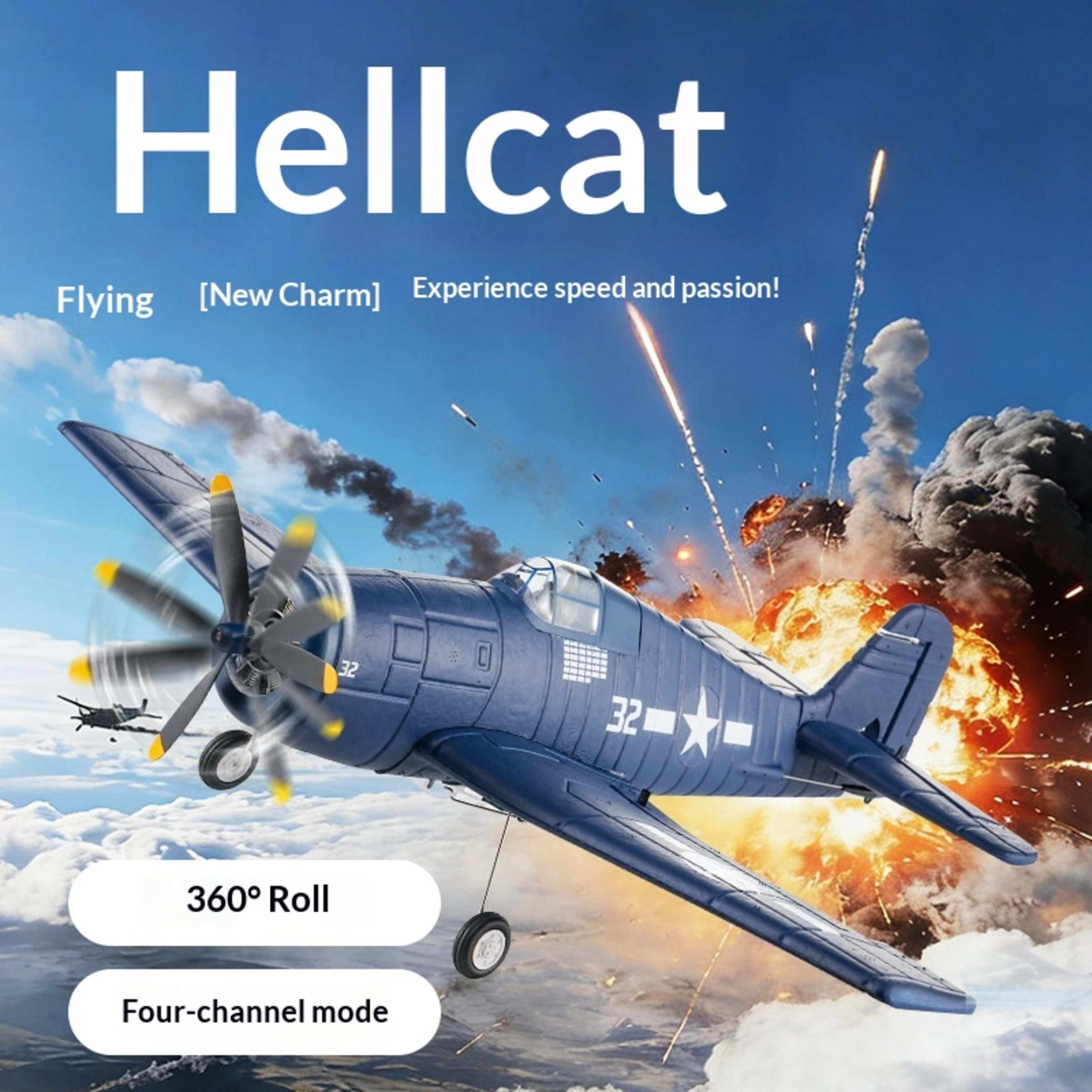 FX9503 Four-Channel F6F Hellcat Fighter Brushless Toy 4