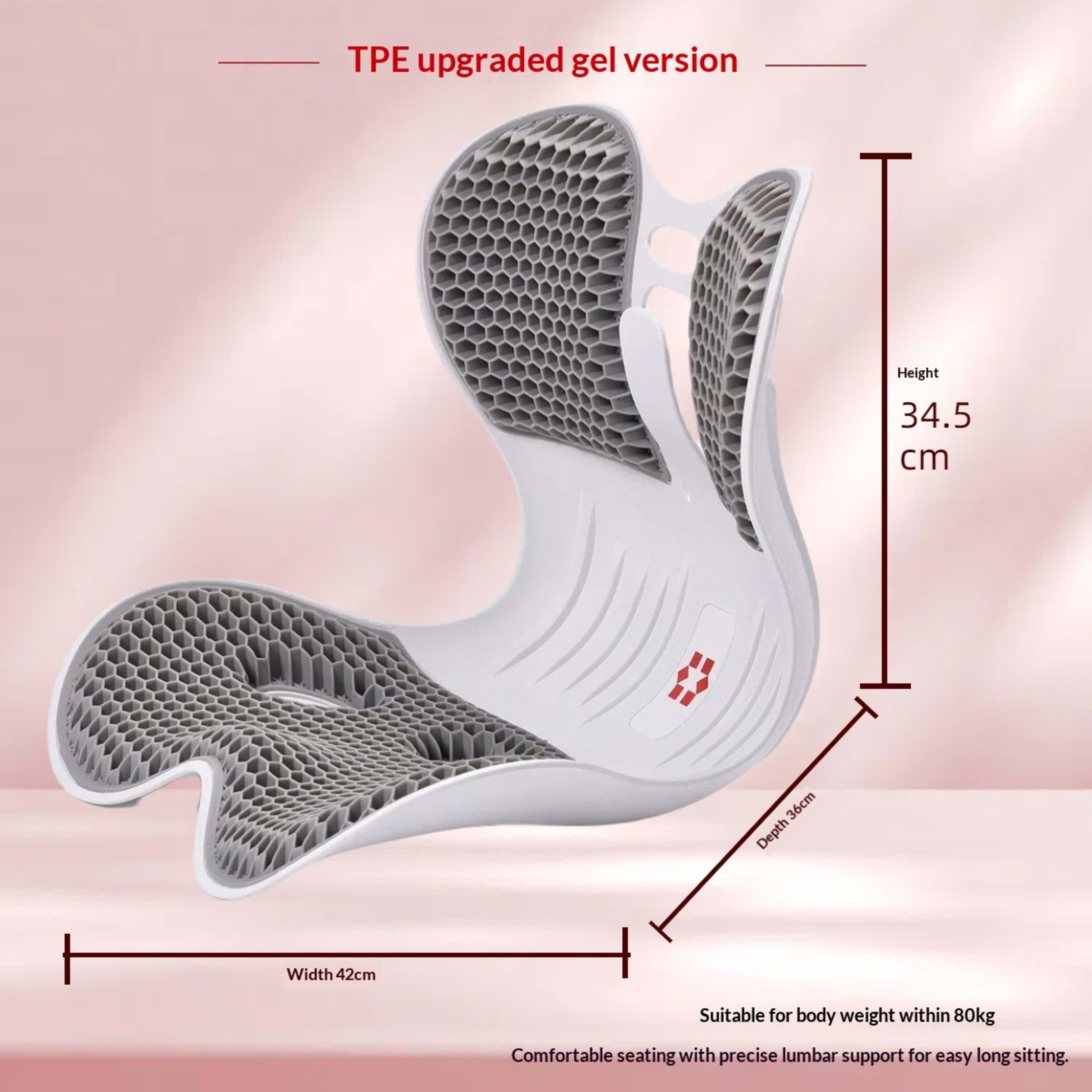 Portable Office Ergonomic Lumbar Support Cushion 4