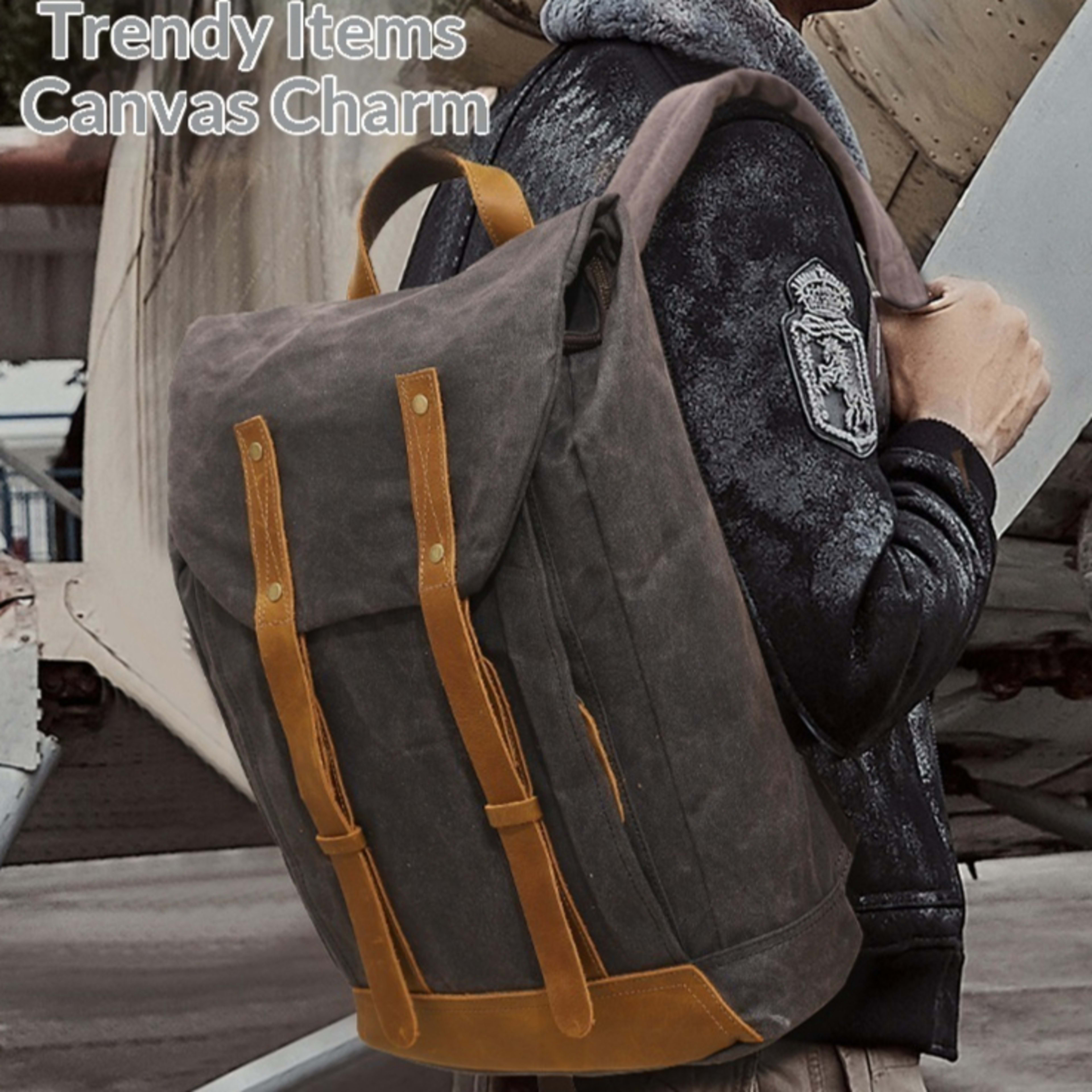 Outdoor Canvas Waterproof Sports Travel Backpack 3