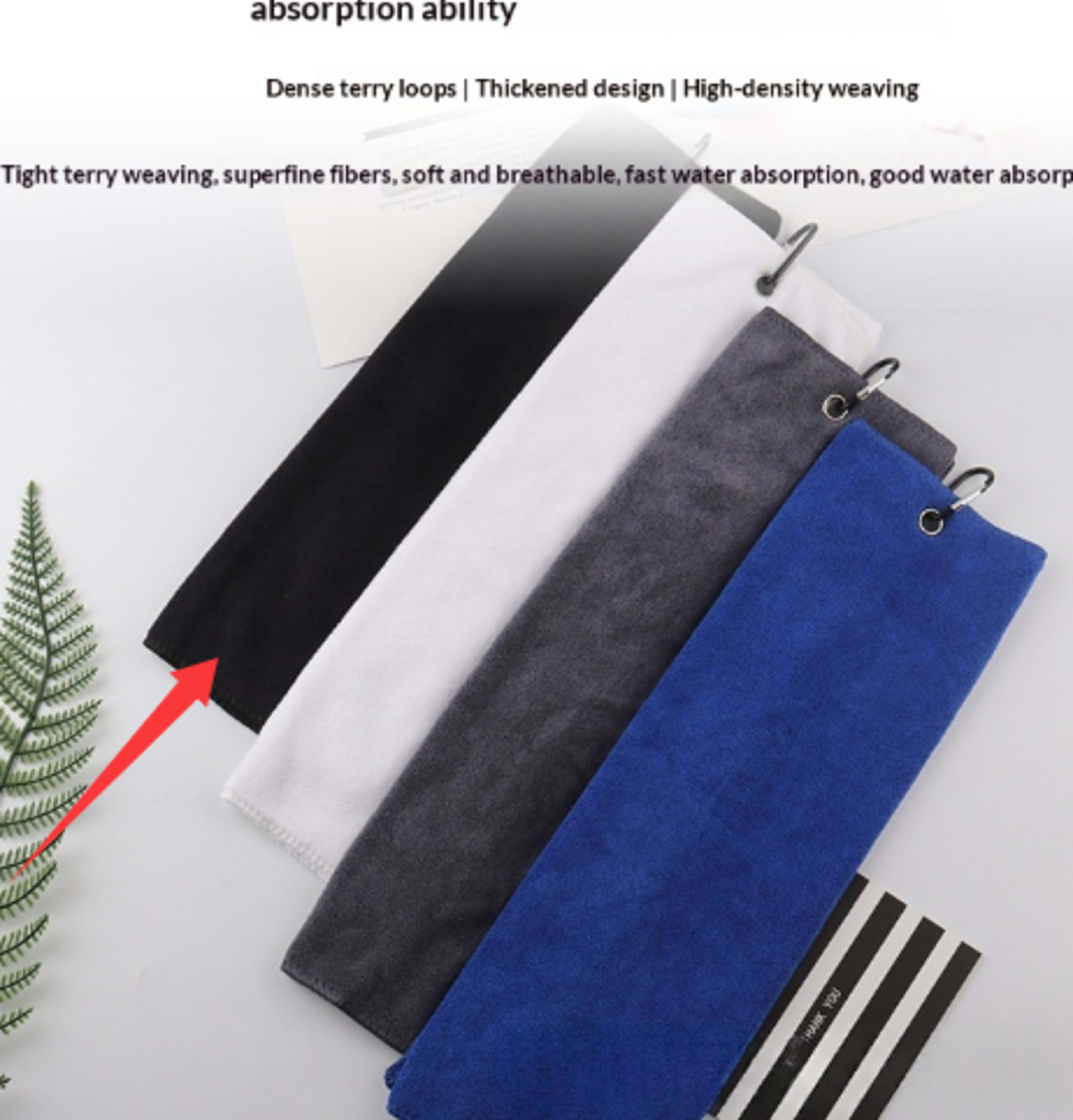 Golf Towel Microfiber Waffle-weave Sports Towel 4