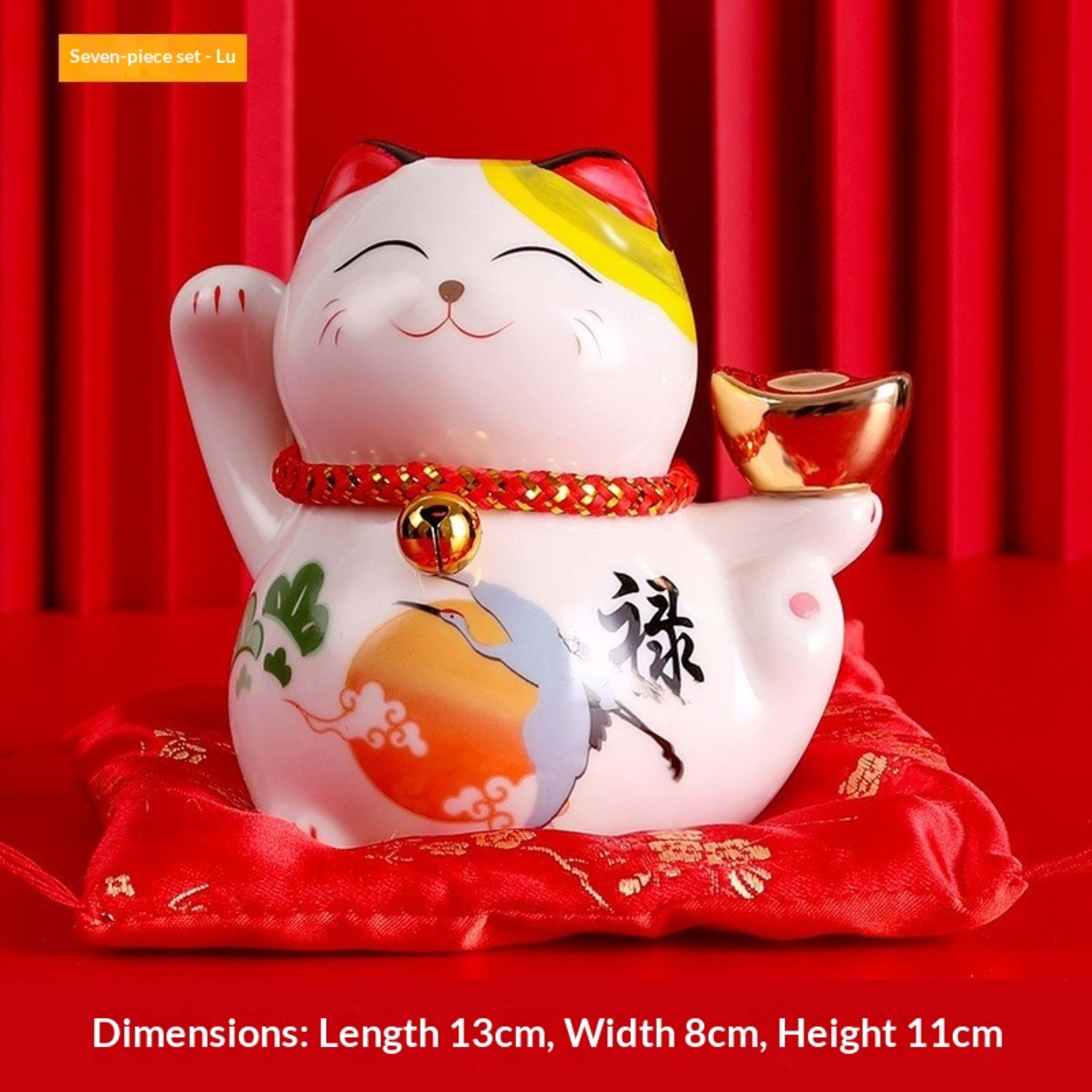 Creative Home Decor Ceramic Lucky Cat Ornament 5
