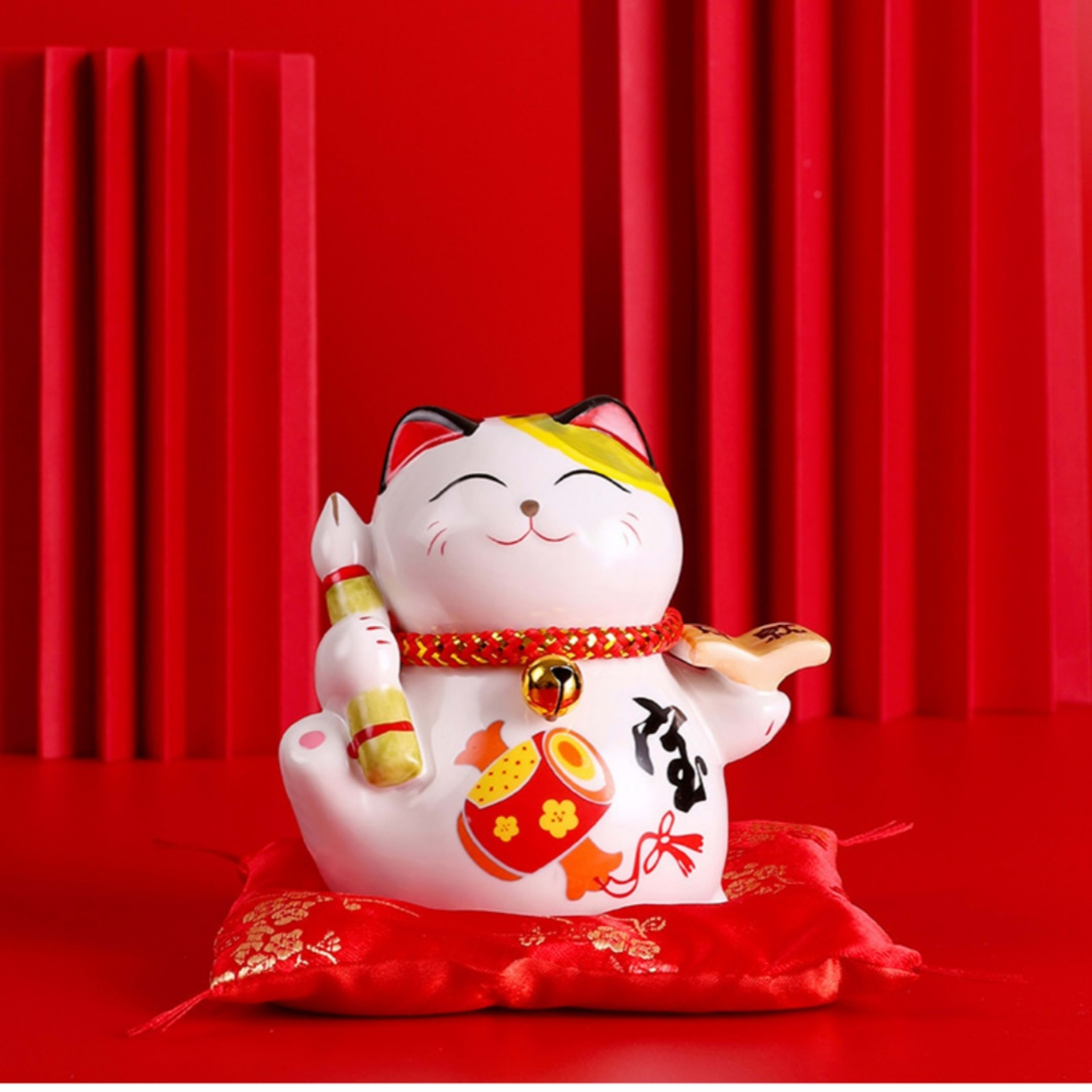 Creative Home Decor Ceramic Lucky Cat Ornament 6