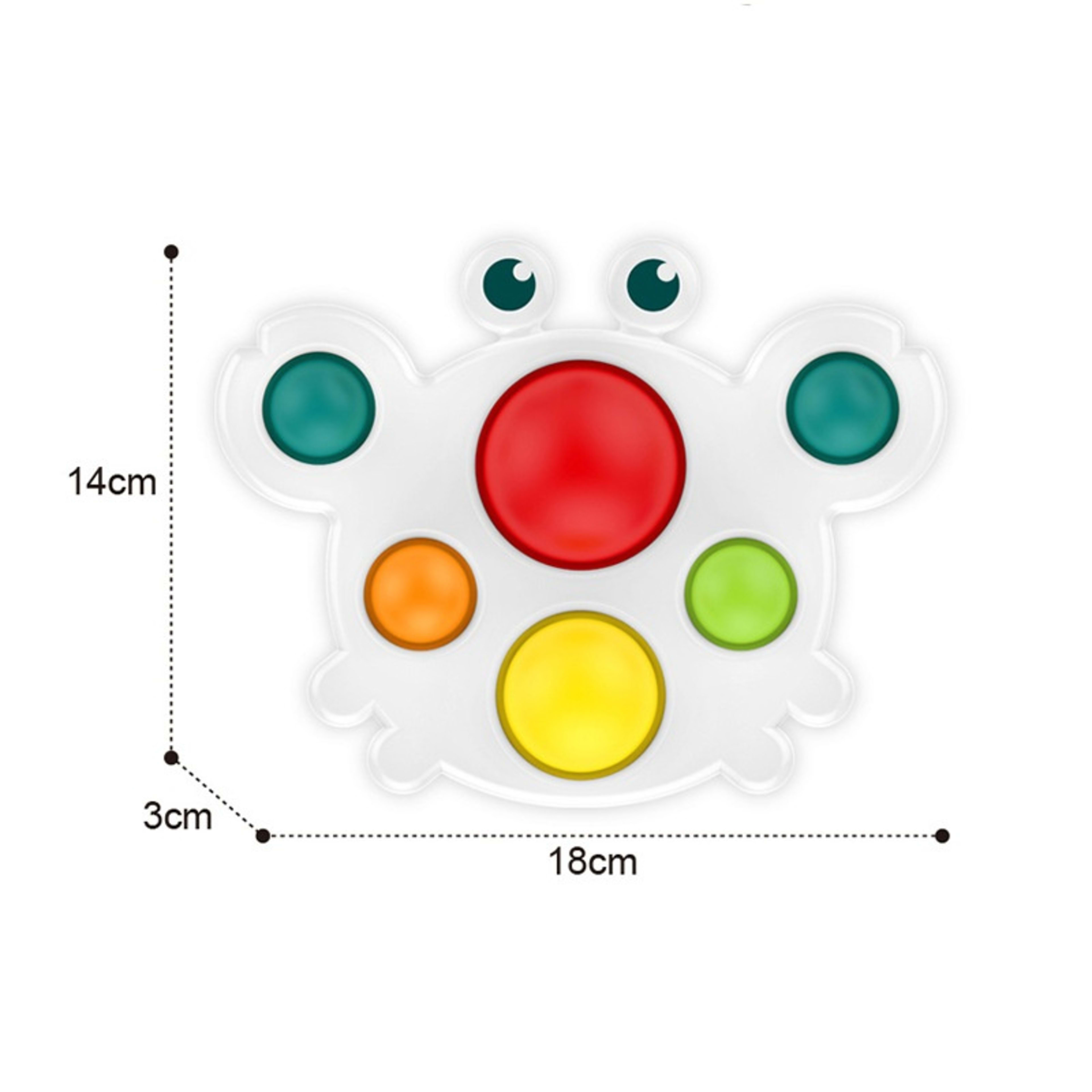 Cartoon-style Early-learning, Brain-training Colorful Hand-grab Board With Pressable Features For Children 10