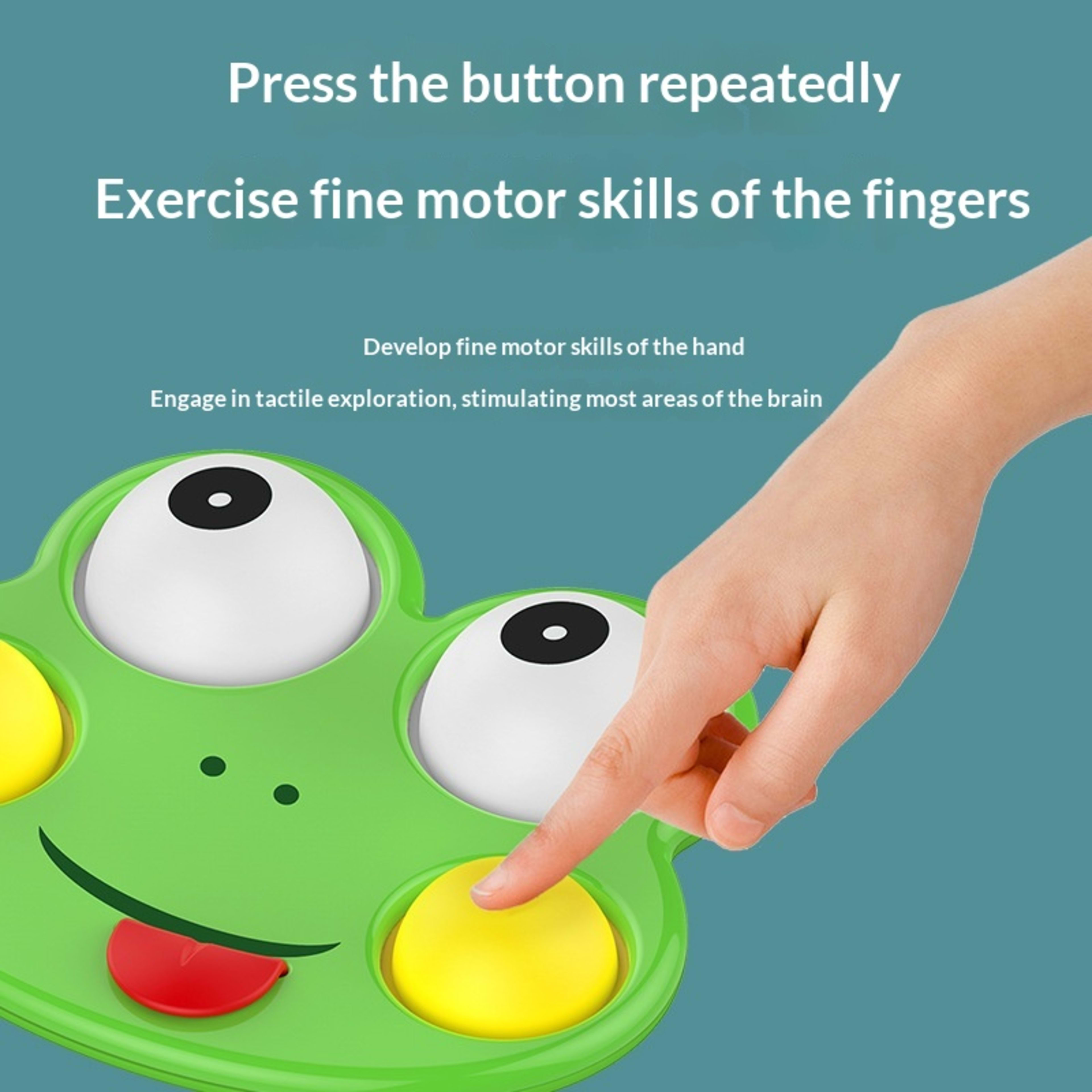 Cartoon-style Early-learning, Brain-training Colorful Hand-grab Board With Pressable Features For Children 12