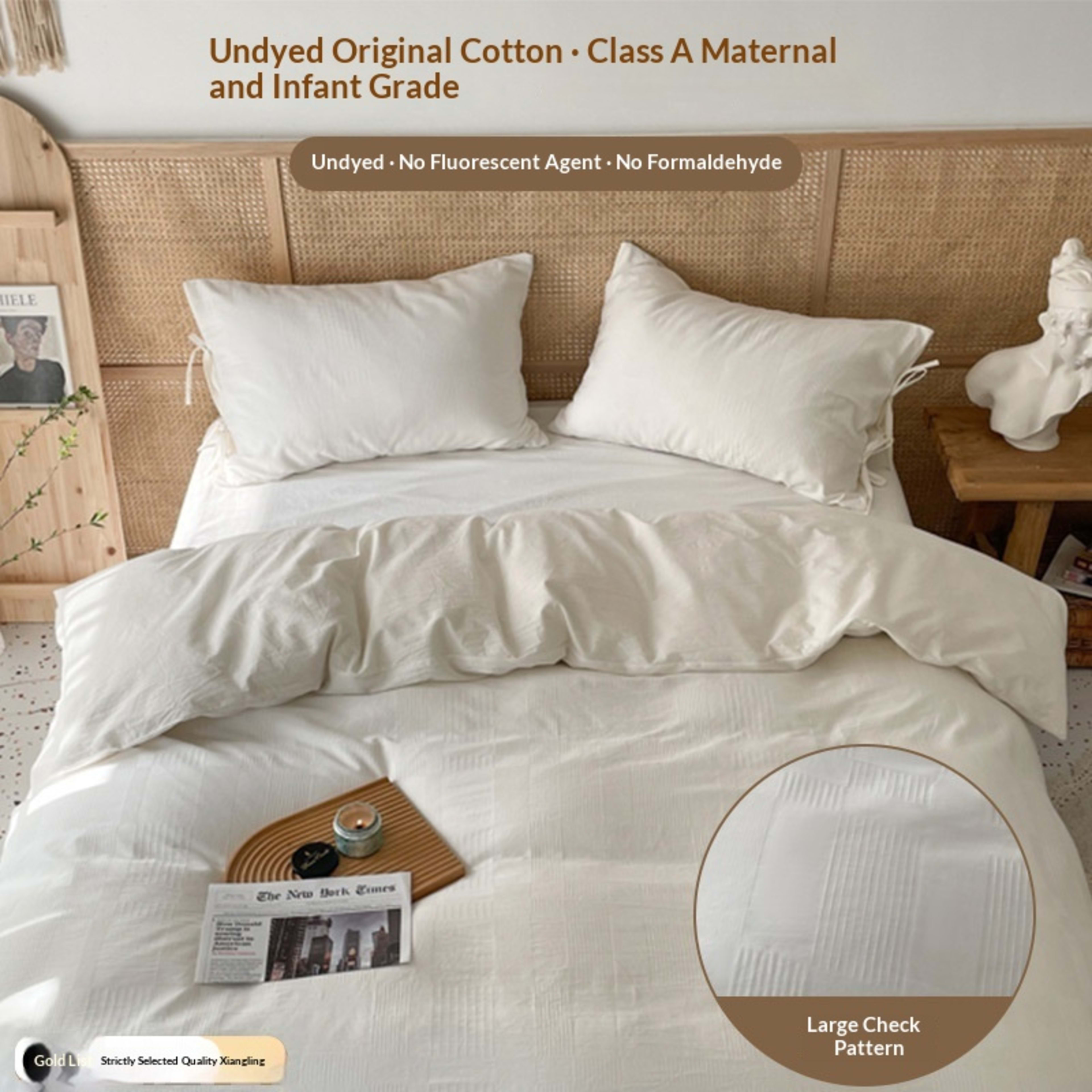 Cottonseed-retaining Craft Drawstring Pillowcase 4
