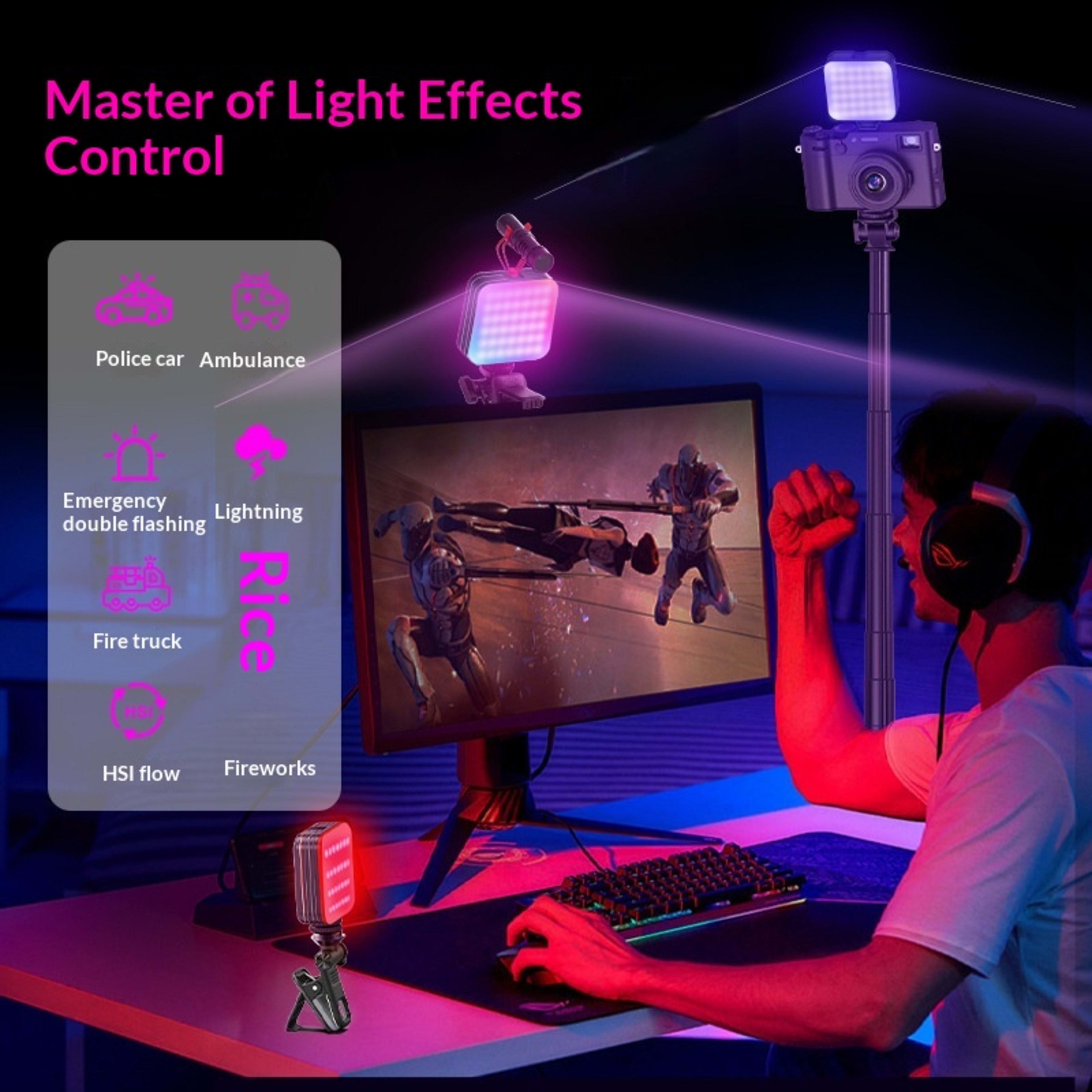 Compact And Portable RGB Phone Fill Light 2