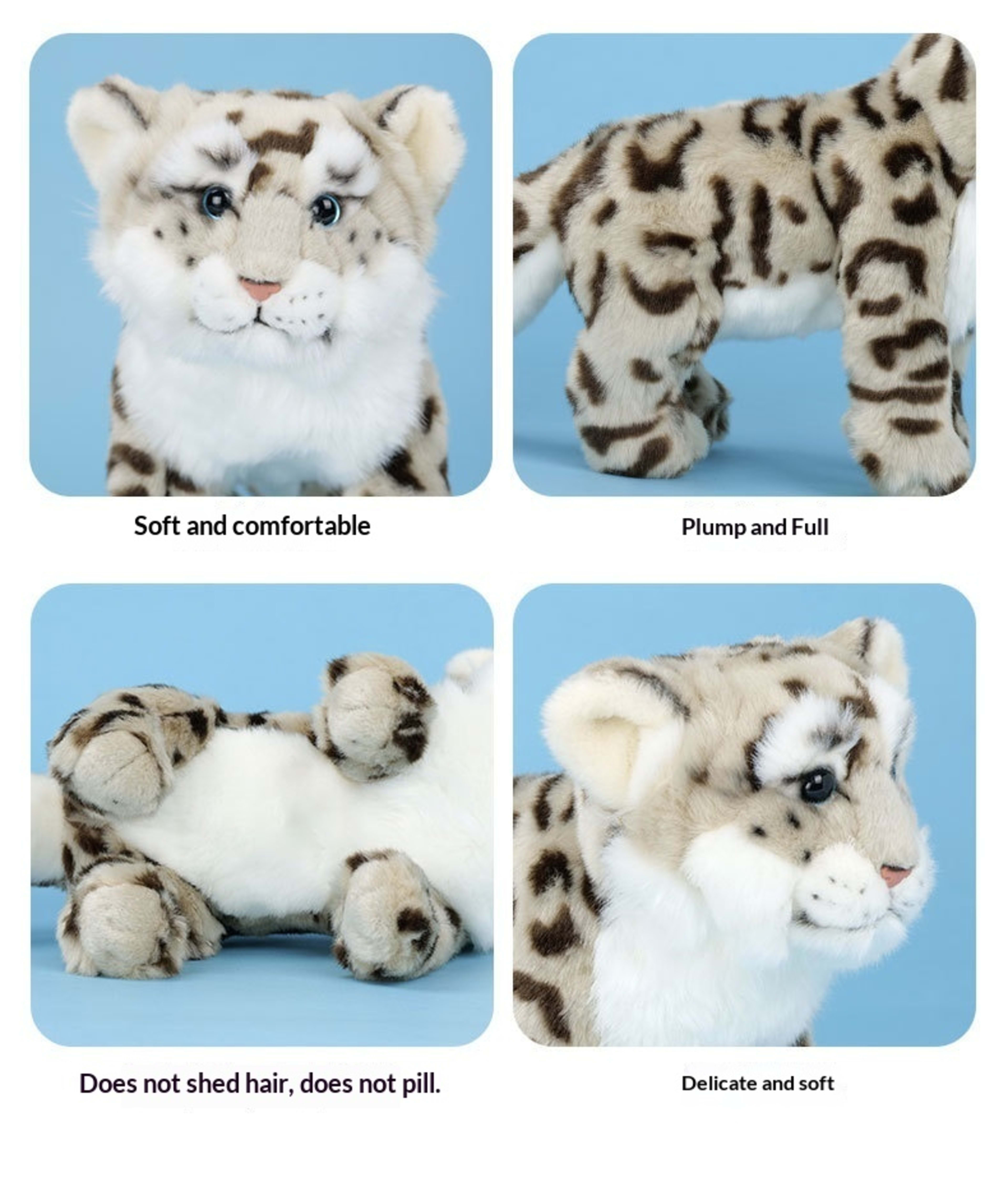 Cartoon Animal Doll Mascot Creative Lifelike Snow Leopard